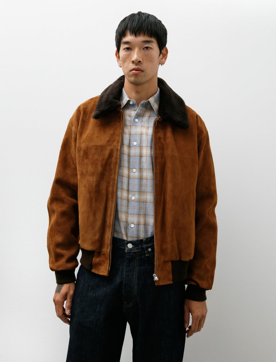 Goat Suede Zip Blouson - Image 4