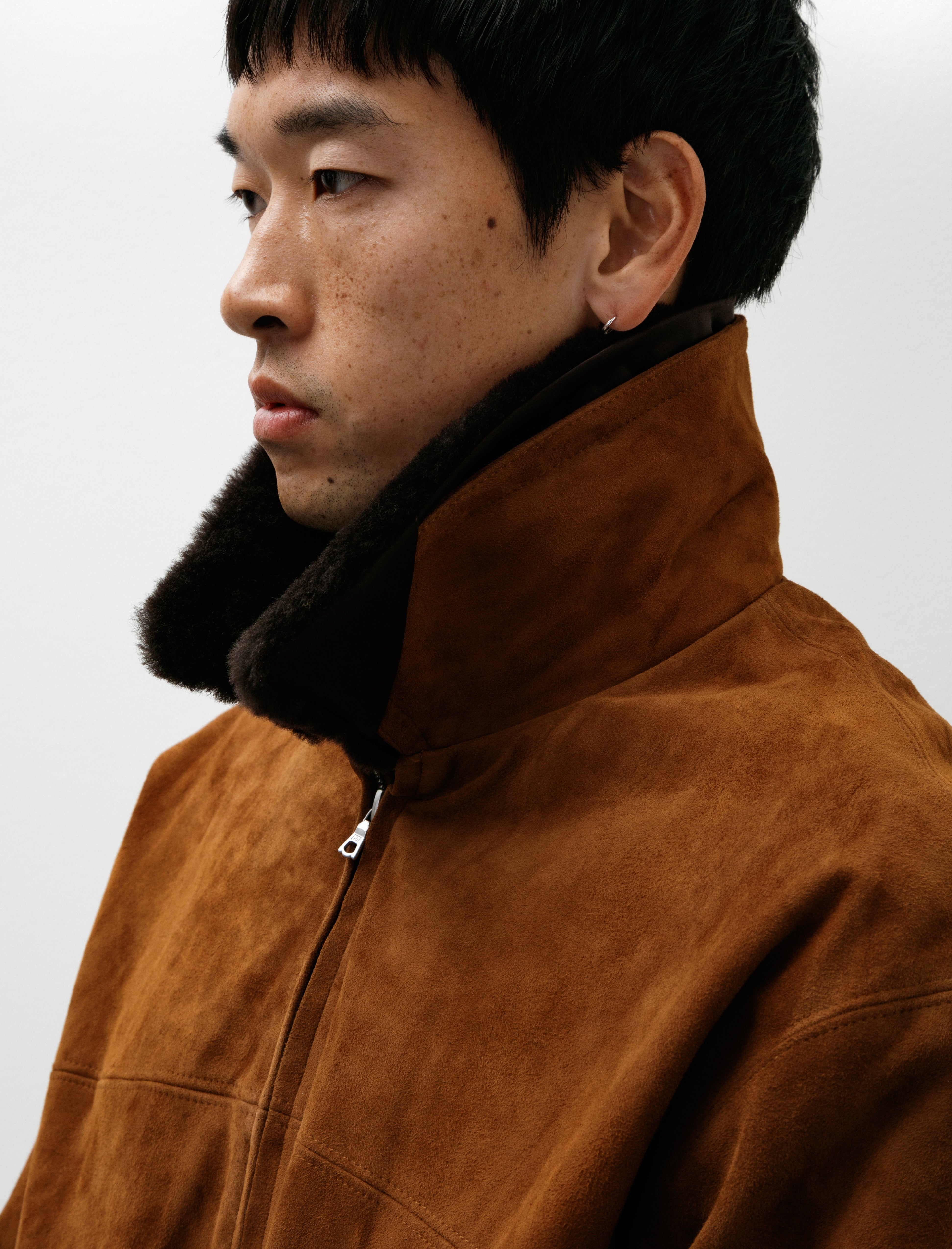 Auralee Goat Suede Zip Blouson