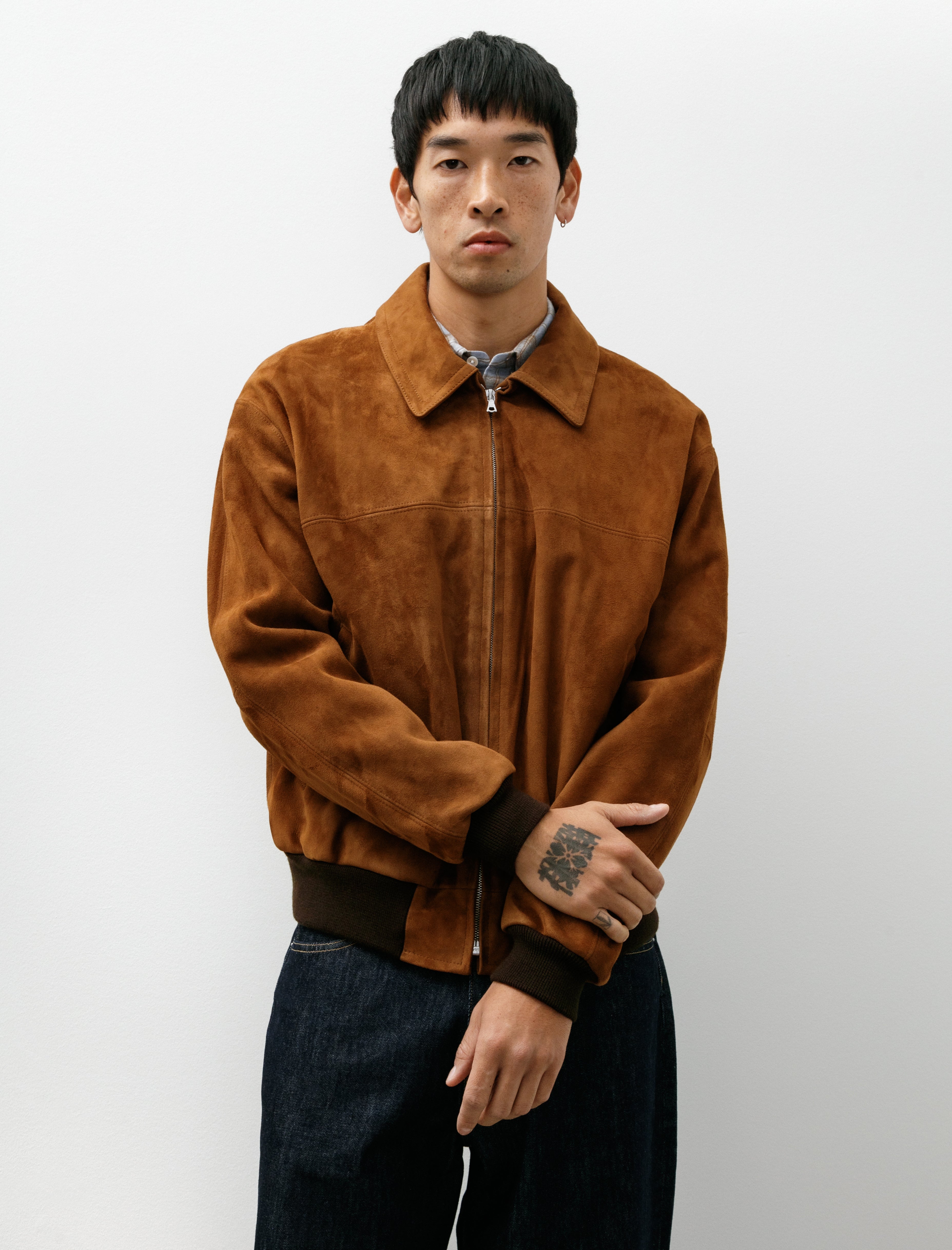Auralee Goat Suede Zip Blouson