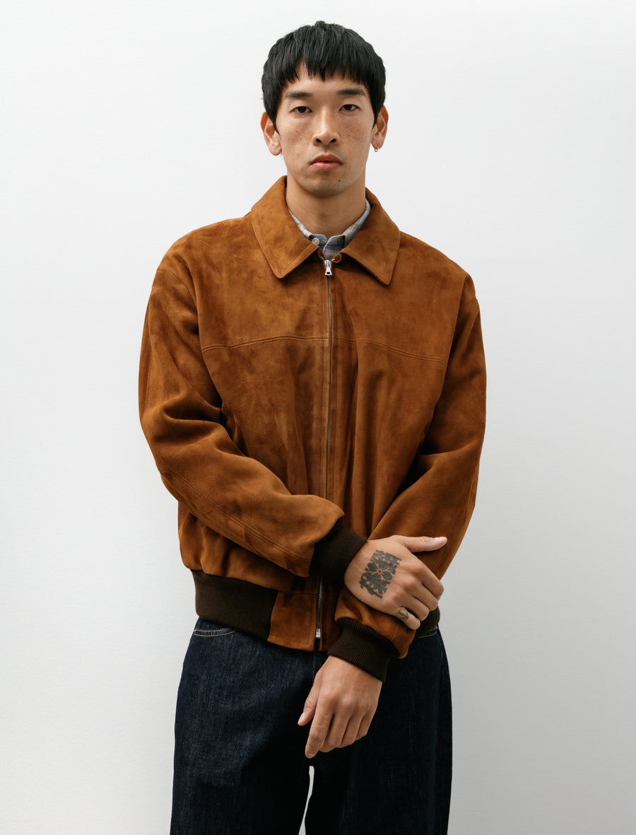 Goat Suede Zip Blouson - Image 5