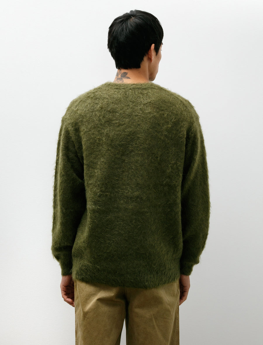 Brushed Super Kid Mohair P/O Olive - Image 2