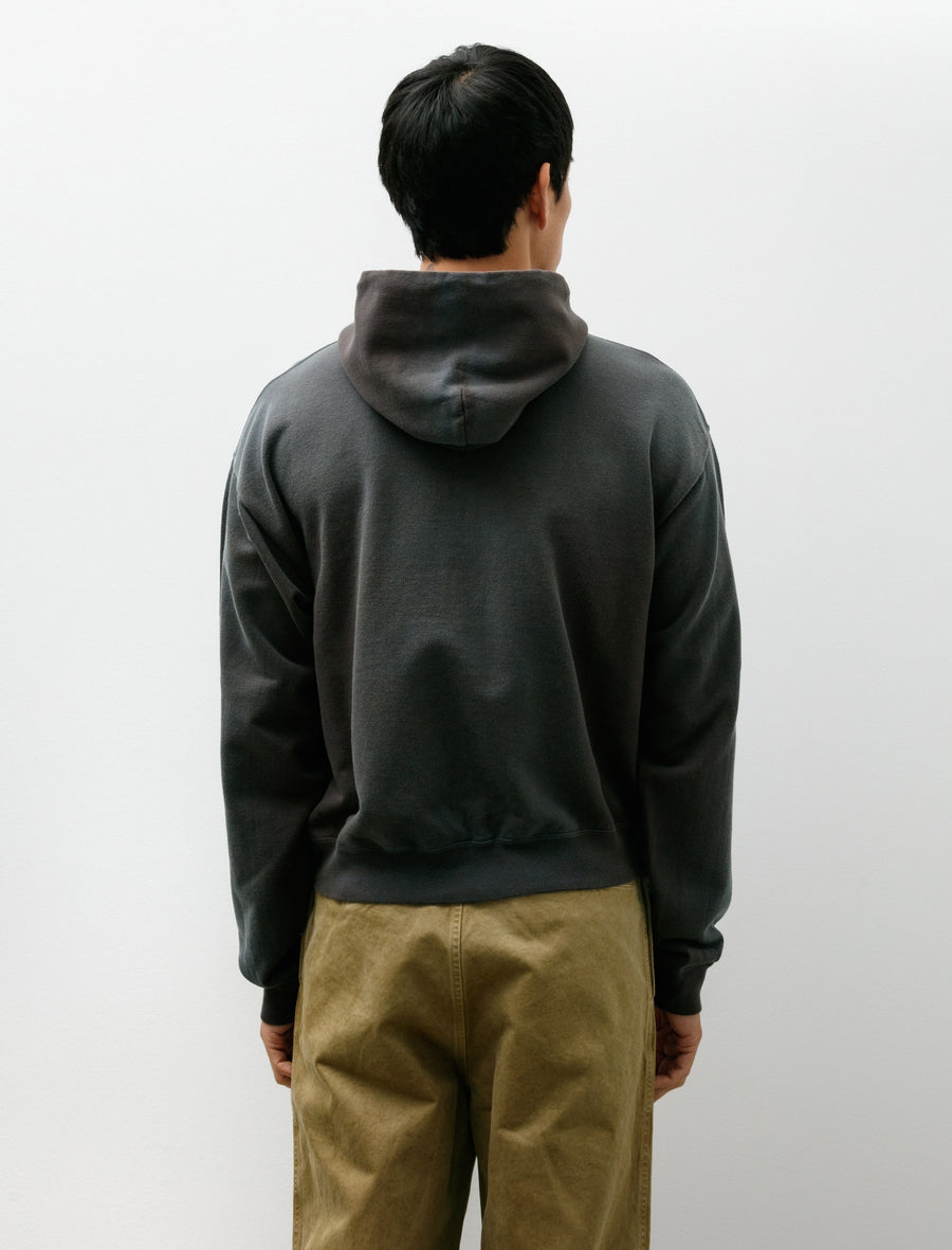 Product Dyed Pima Light Sweat Zip Parka Ink Black - Image 2