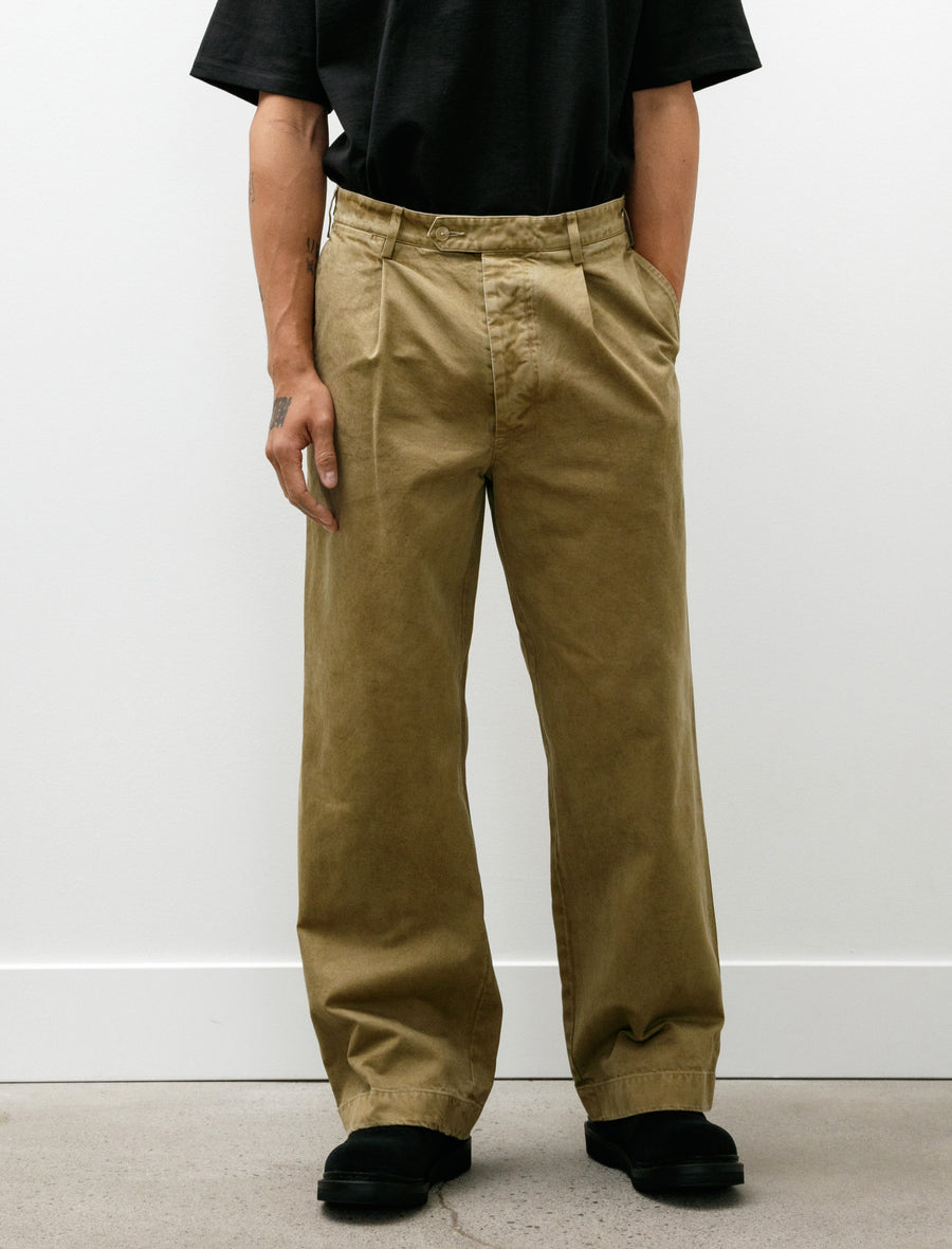 Product Dyed Finx Chino One-Tuck Pants Beige - Image 5