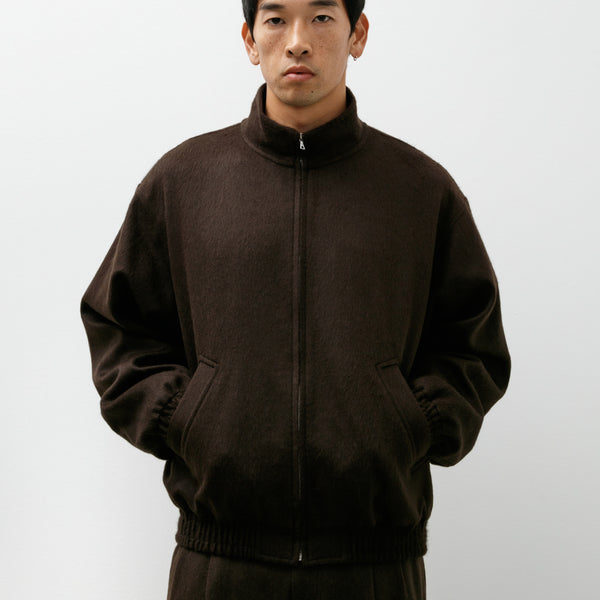 ジャケット・アウター BABY CAMEL FLANNEL ZIP BLOUSON Baby Camel Flannel Zip Blouson Dark Brown – Neighbour
