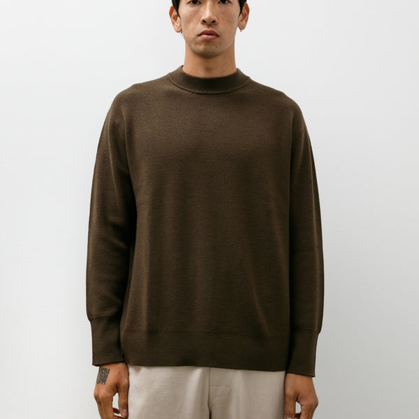 Margaret Howell Fine Rib Crew Merino Wool Khaki – Neighbour