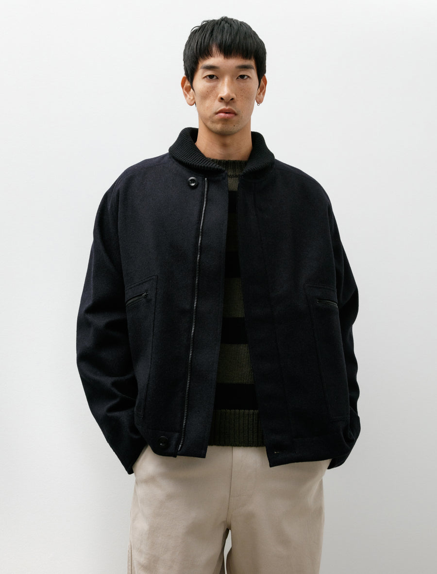 MHL Rib Neck Jacket Ink - Image 1