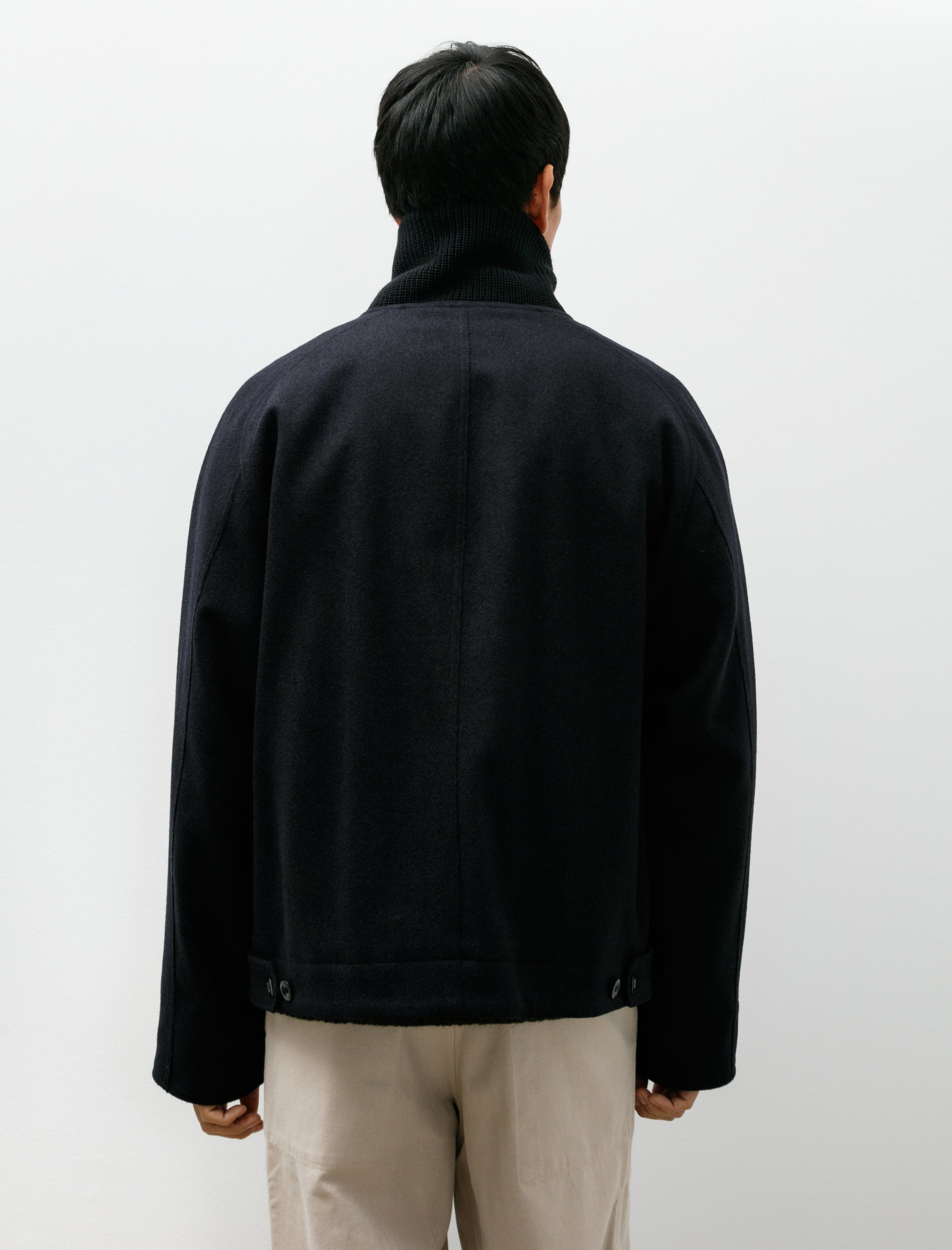 Margaret Howell MHL Rib Neck Jacket Ink