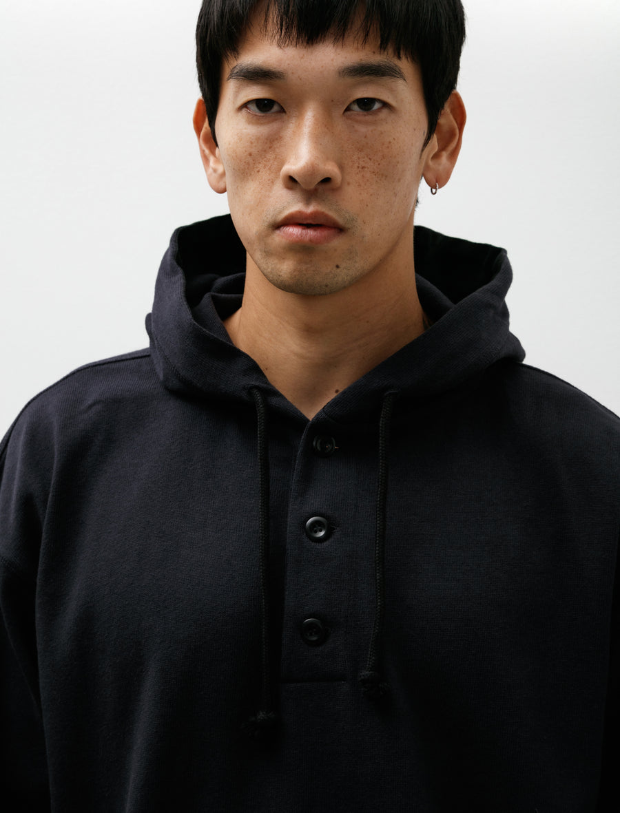 MHL Button Hoodie Open End Jersey Ink - Image 4