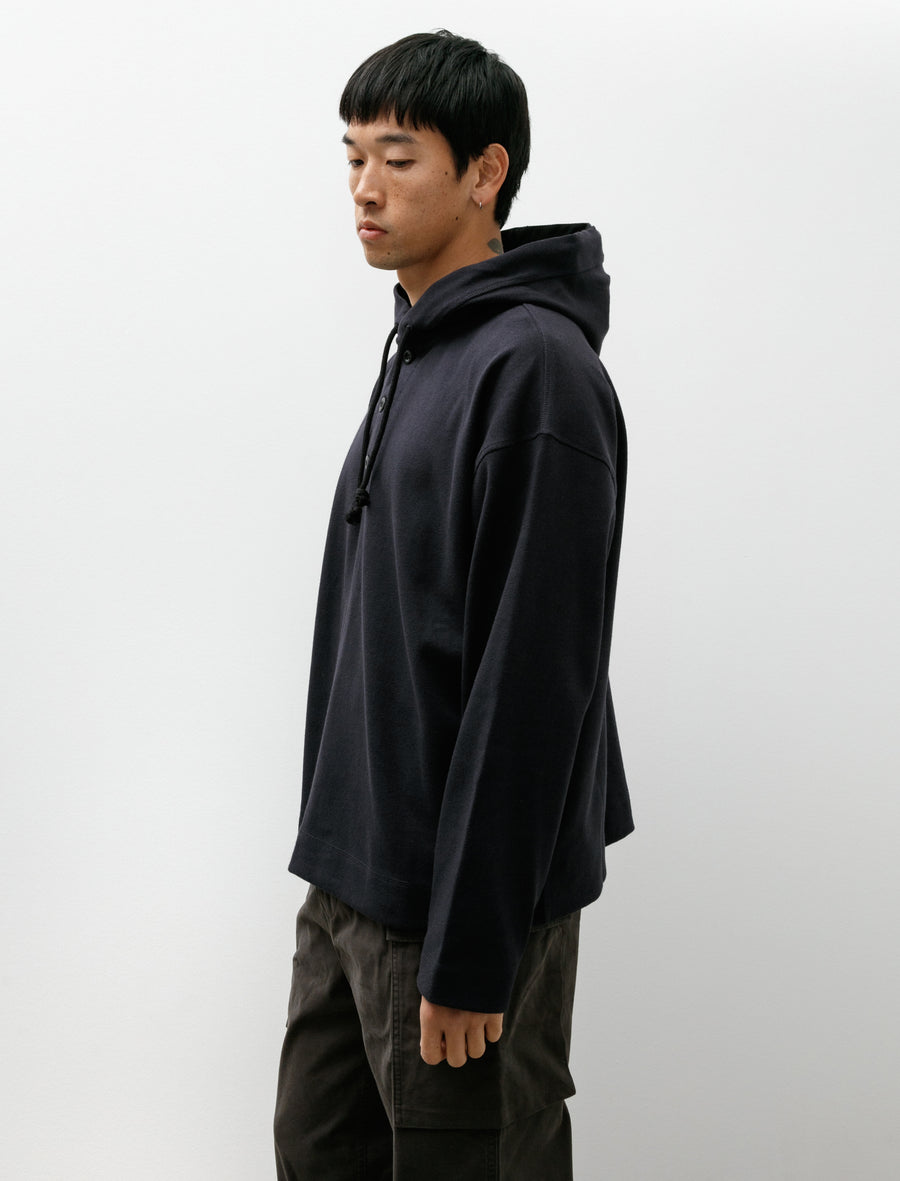 MHL Button Hoodie Open End Jersey Ink - Image 3