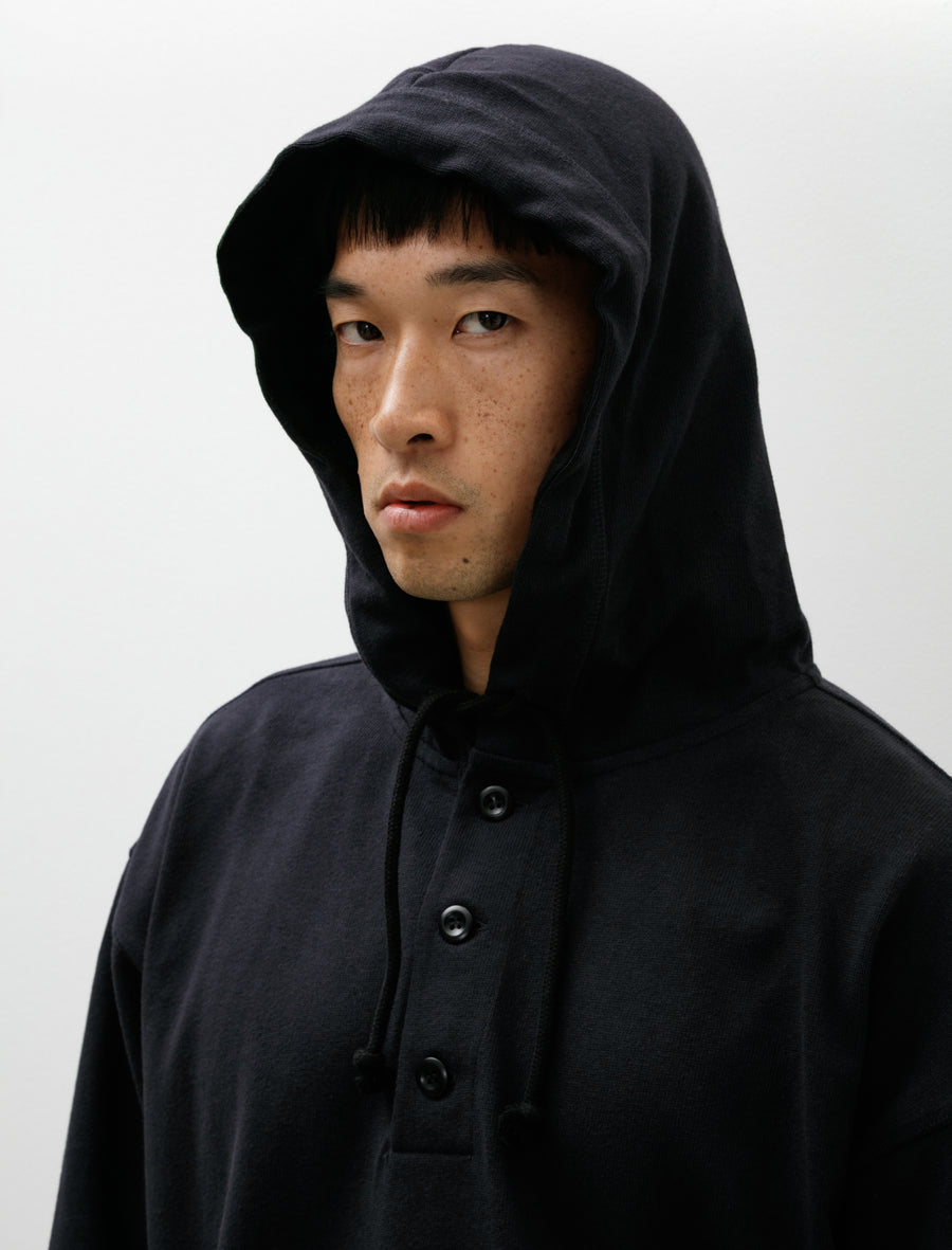 MHL Button Hoodie Open End Jersey Ink - Image 5