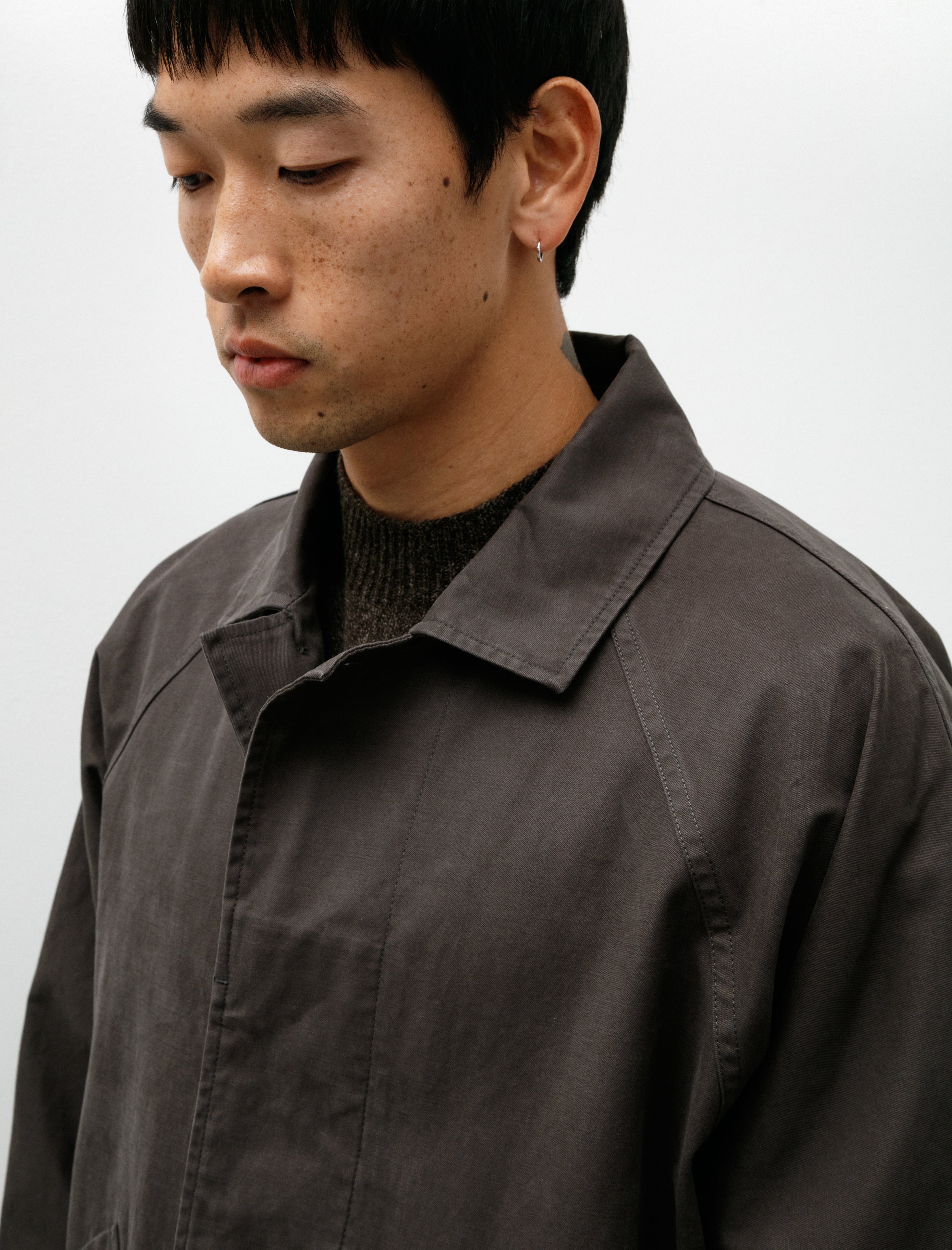 Margaret Howell MHL Raglan Jacket Cotton Drill Ebony