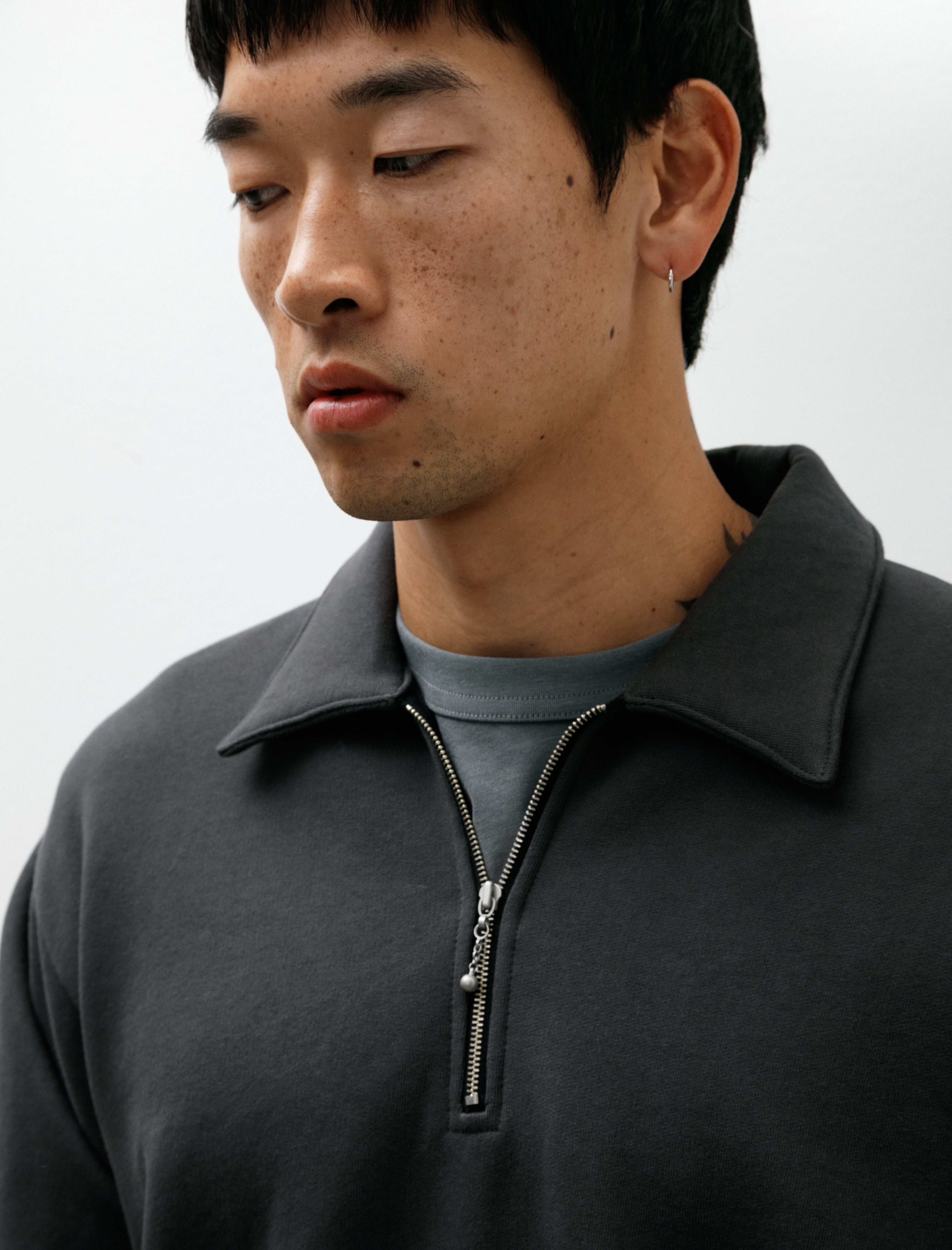 Lady White Co. Quarter Zip Sweatshirt Faded Black