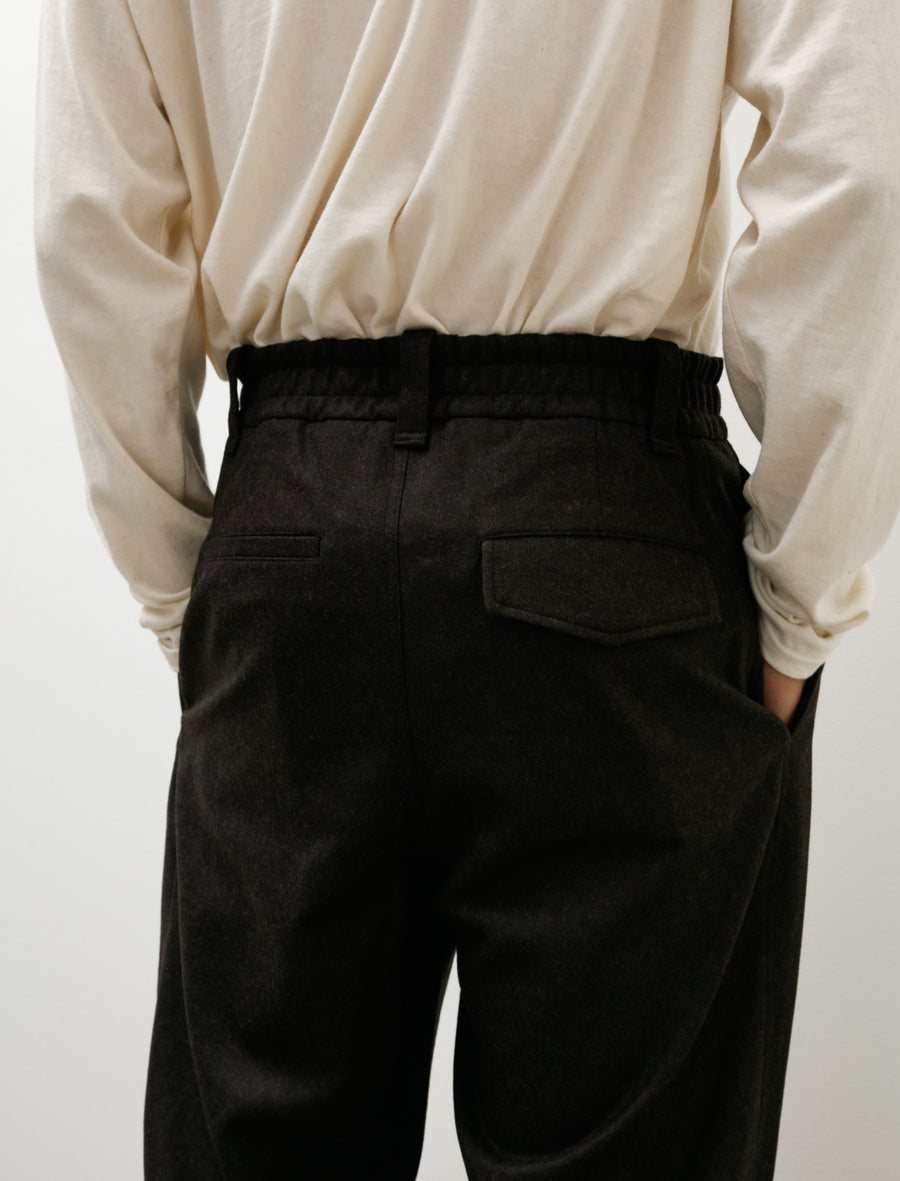 Relaxed Trousers Compact Yarn Dyed Wool Bark - Image 7