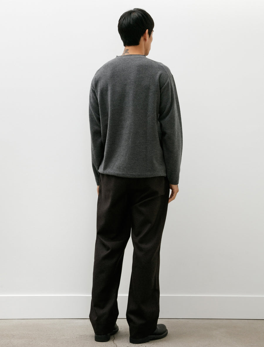 Relaxed Trousers Compact Yarn Dyed Wool Bark - Image 2
