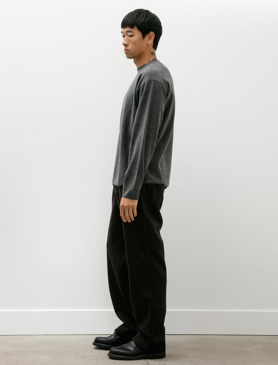 Relaxed Trousers Compact Yarn Dyed Wool Bark - Image 3