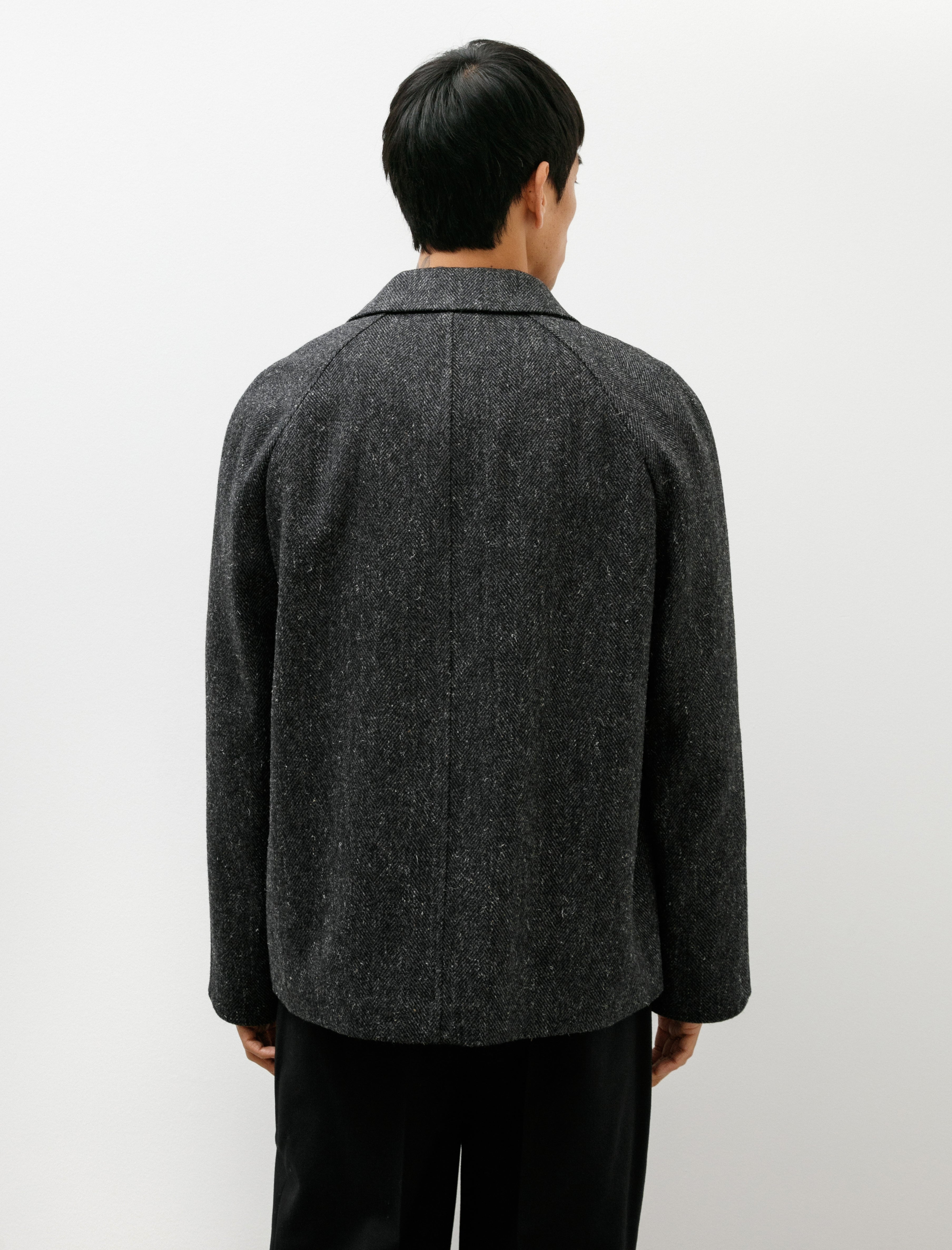 Margaret Howell Raglan Blazer Dry Herringbone Charcoal