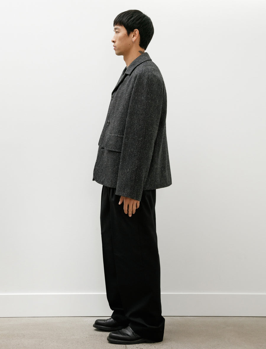 Raglan Blazer Dry Herringbone Charcoal - Image 6