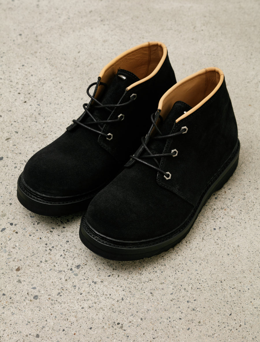 Chukka Boot Dim Black Velour Suede - Image 1