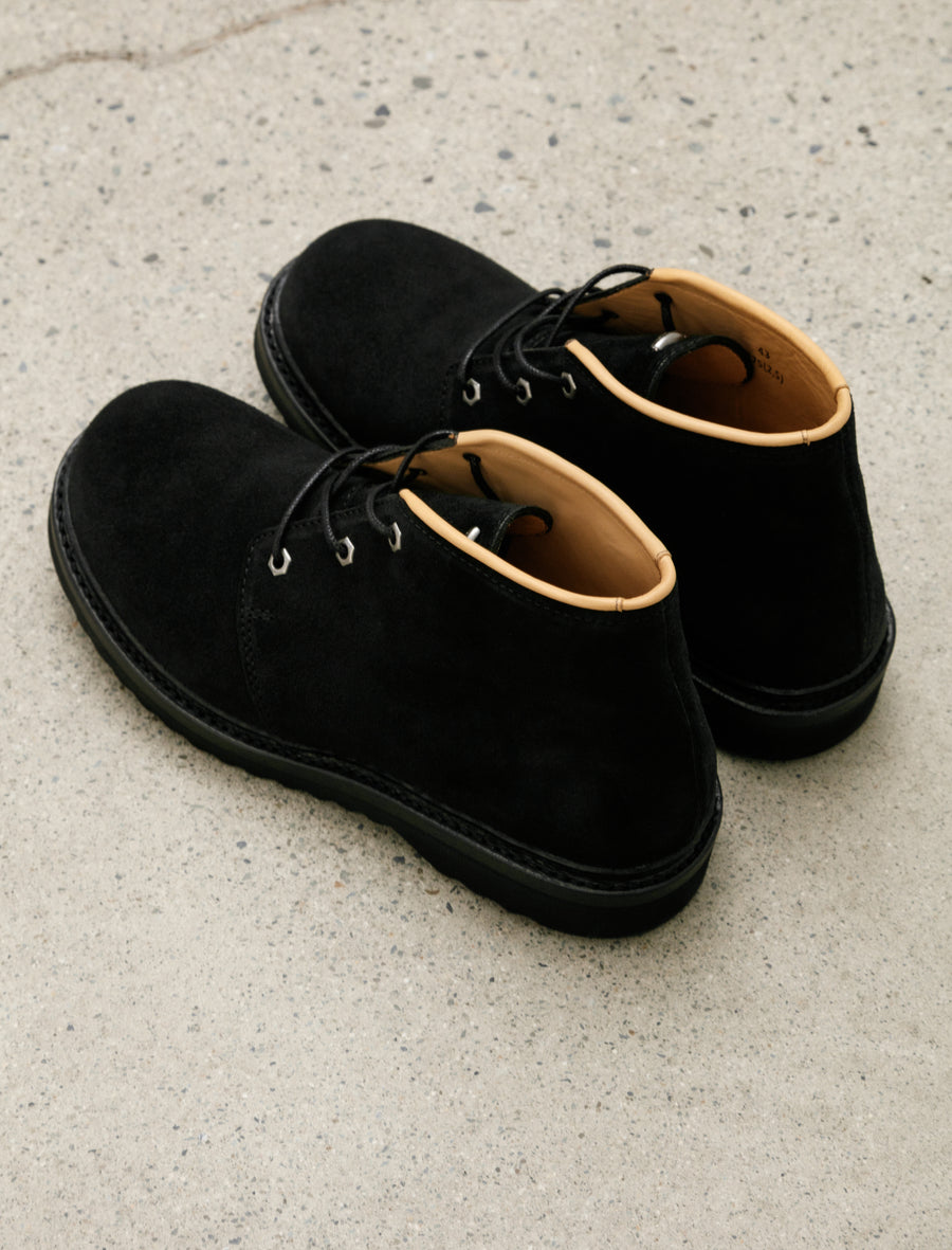 Chukka Boot Dim Black Velour Suede - Image 3