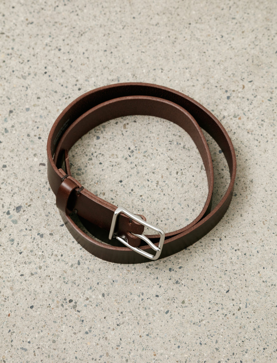 MHL Keeper Buckle Belt Leather Dark Brown - Image 4