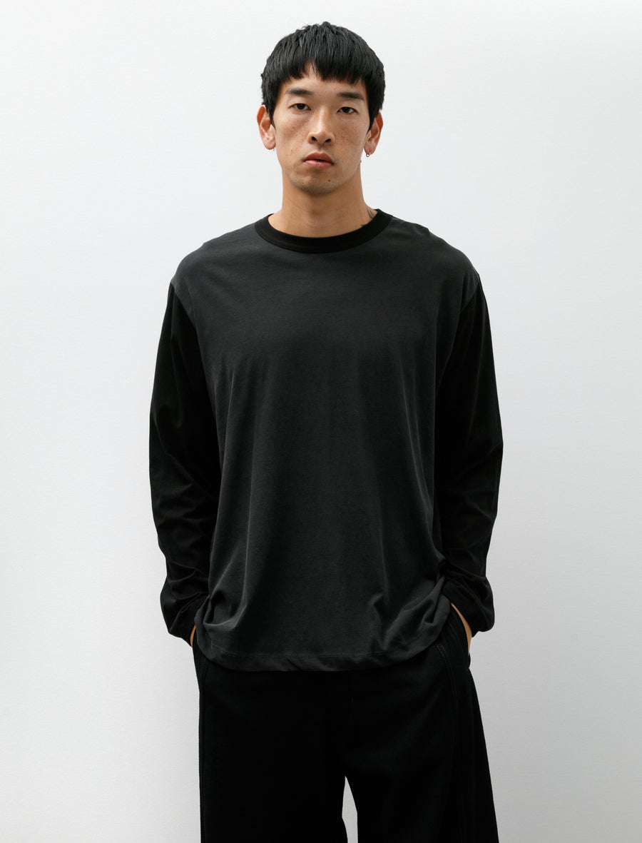 Two Tone Dry Lite L/S T-Shirt Pigment Charcoal Black - Image 1