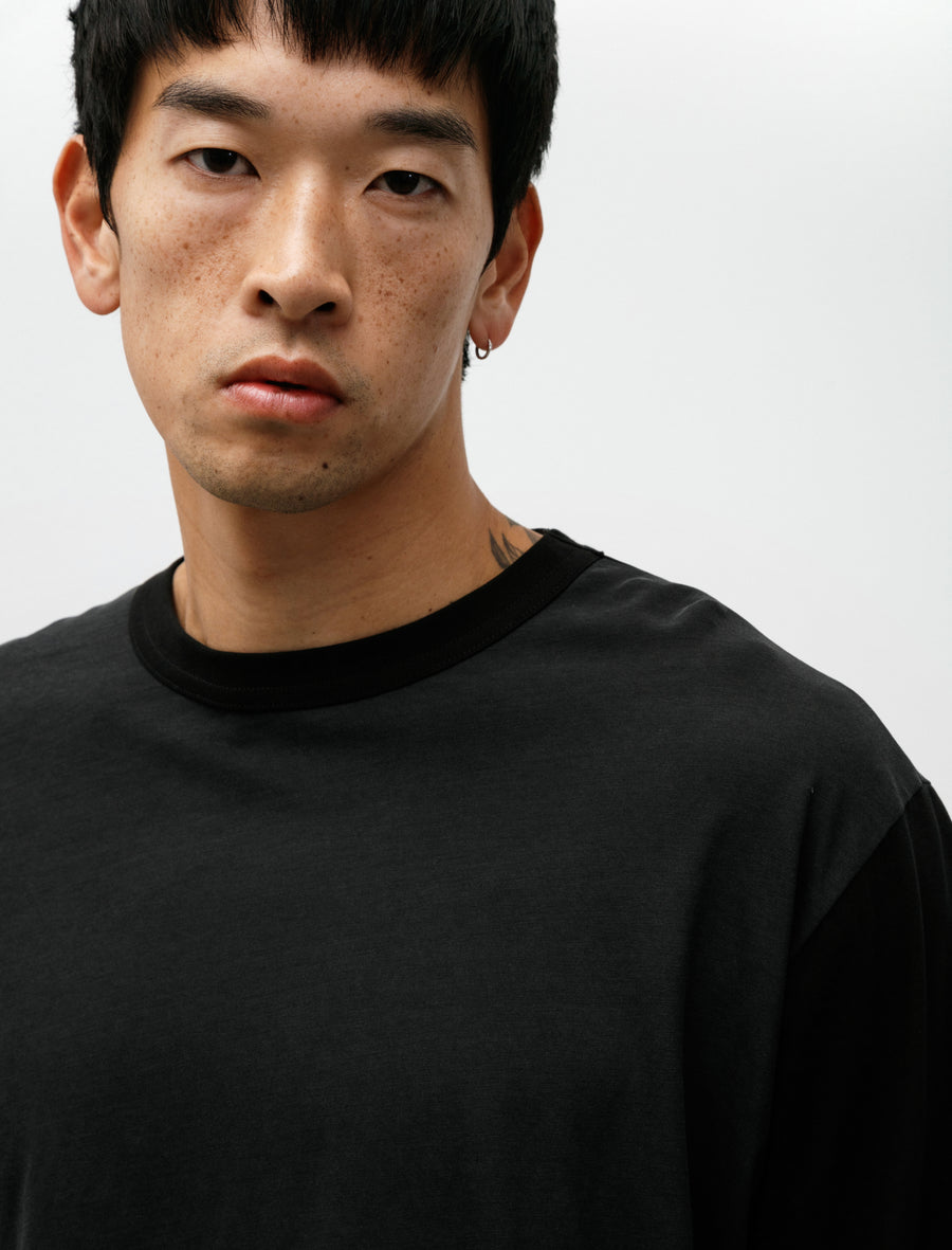 Two Tone Dry Lite L/S T-Shirt Pigment Charcoal Black - Image 4