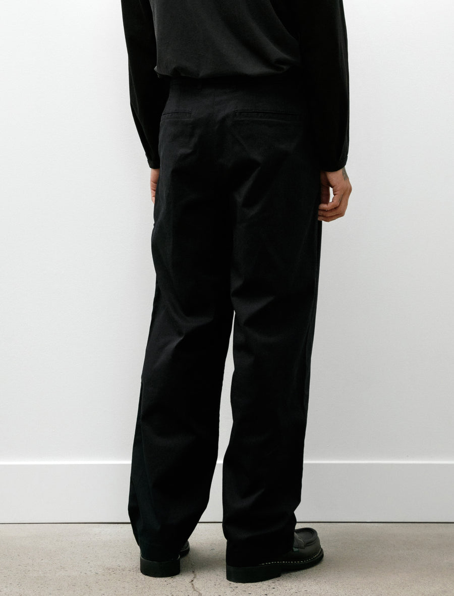 Benn Relaxed Twill Pleated Trouser Black - Image 5