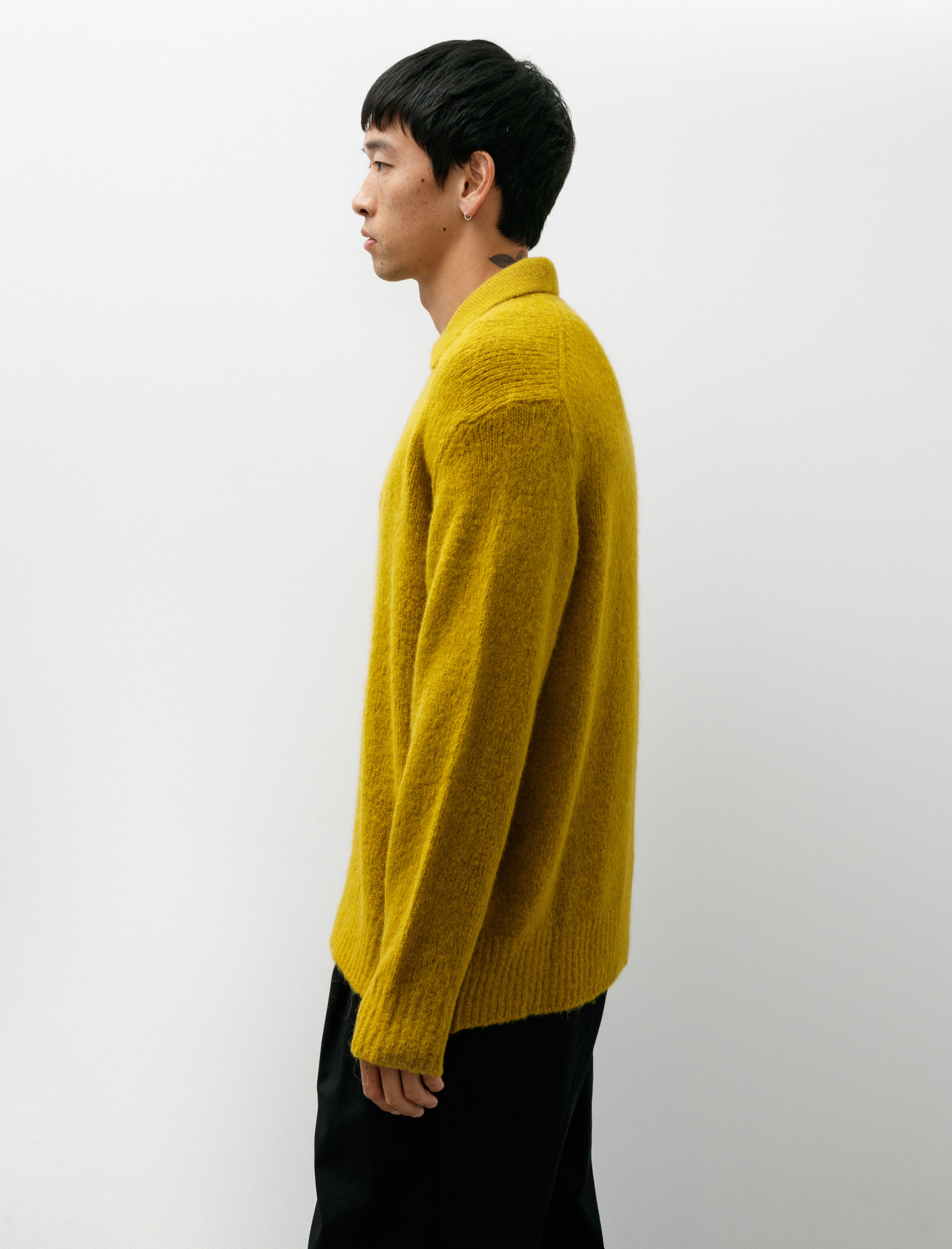 Norse Projects Rasmus Relaxed Brushed Polo Warm Yellow