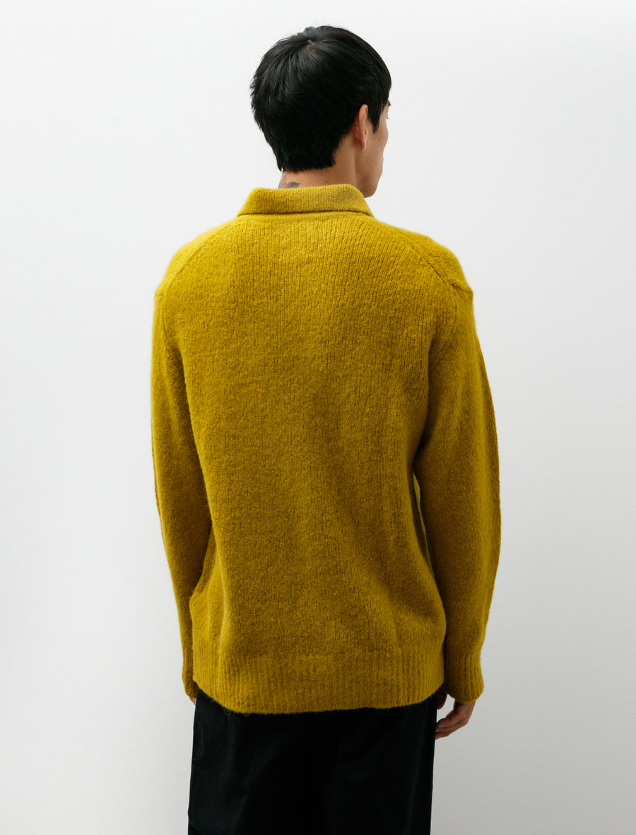 Rasmus Relaxed Brushed Polo Warm Yellow - Image 2