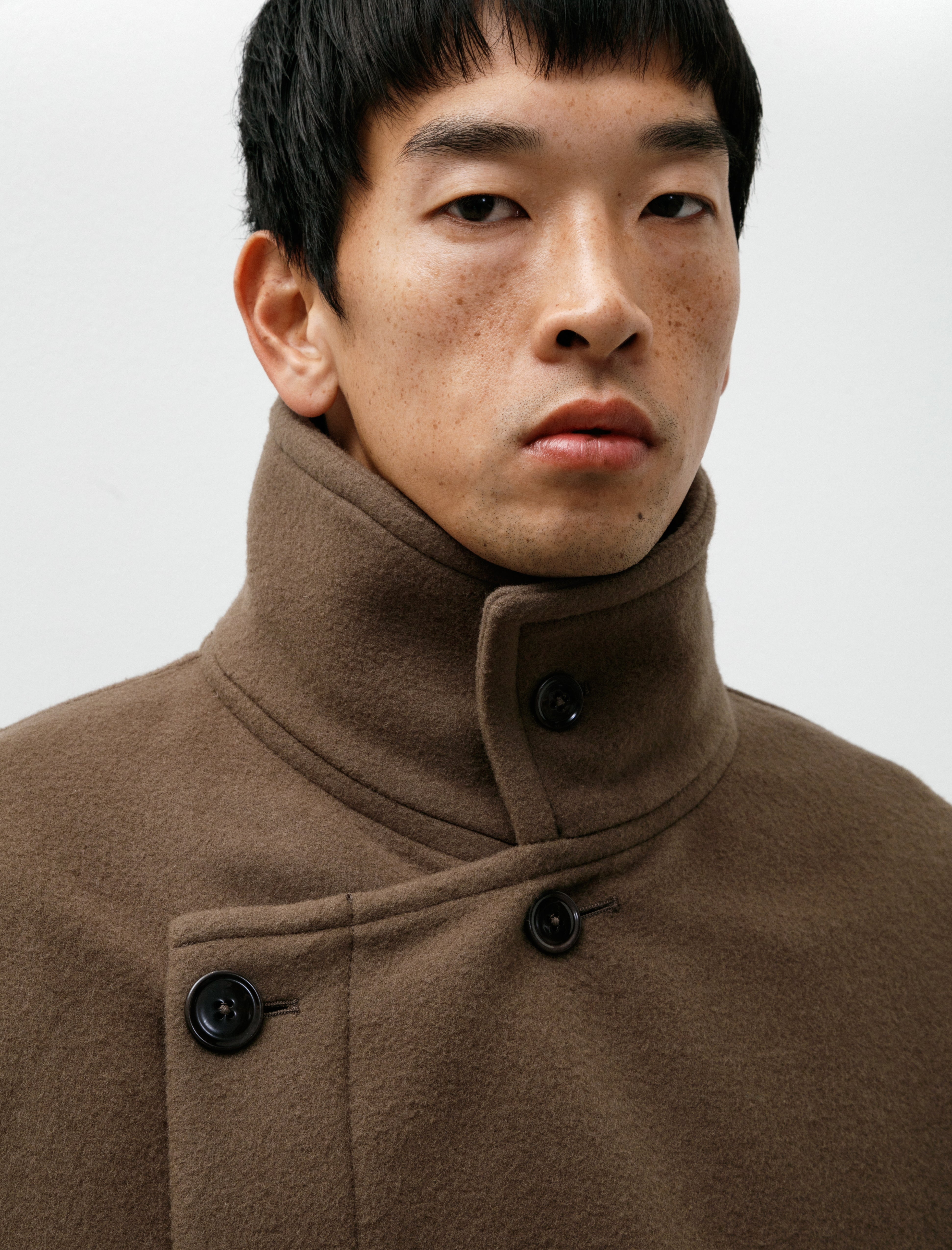 Lemaire Wrap Coat Dark Squirrel