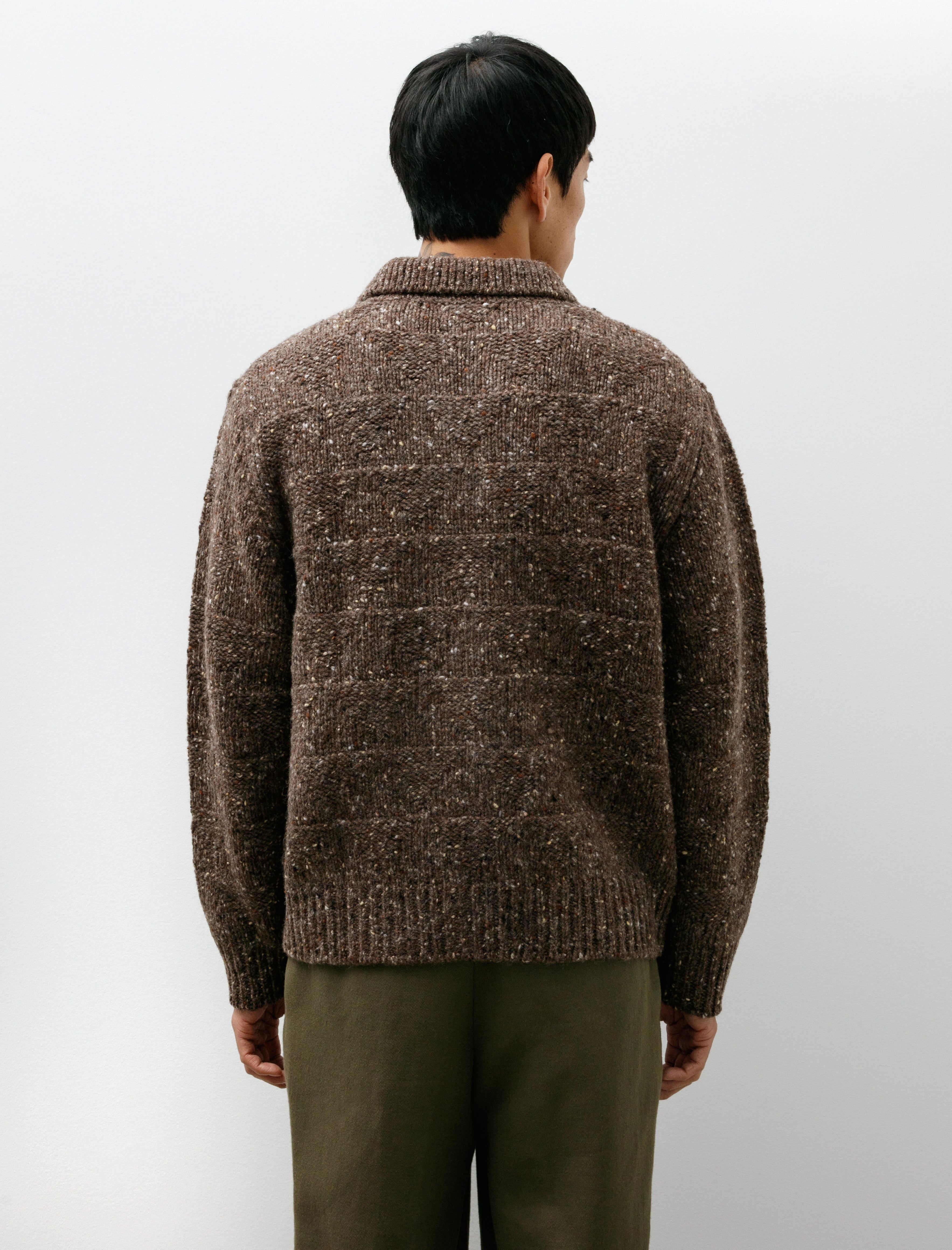 Norse Projects Erik Donegal Diamond Jacket Seal Brown