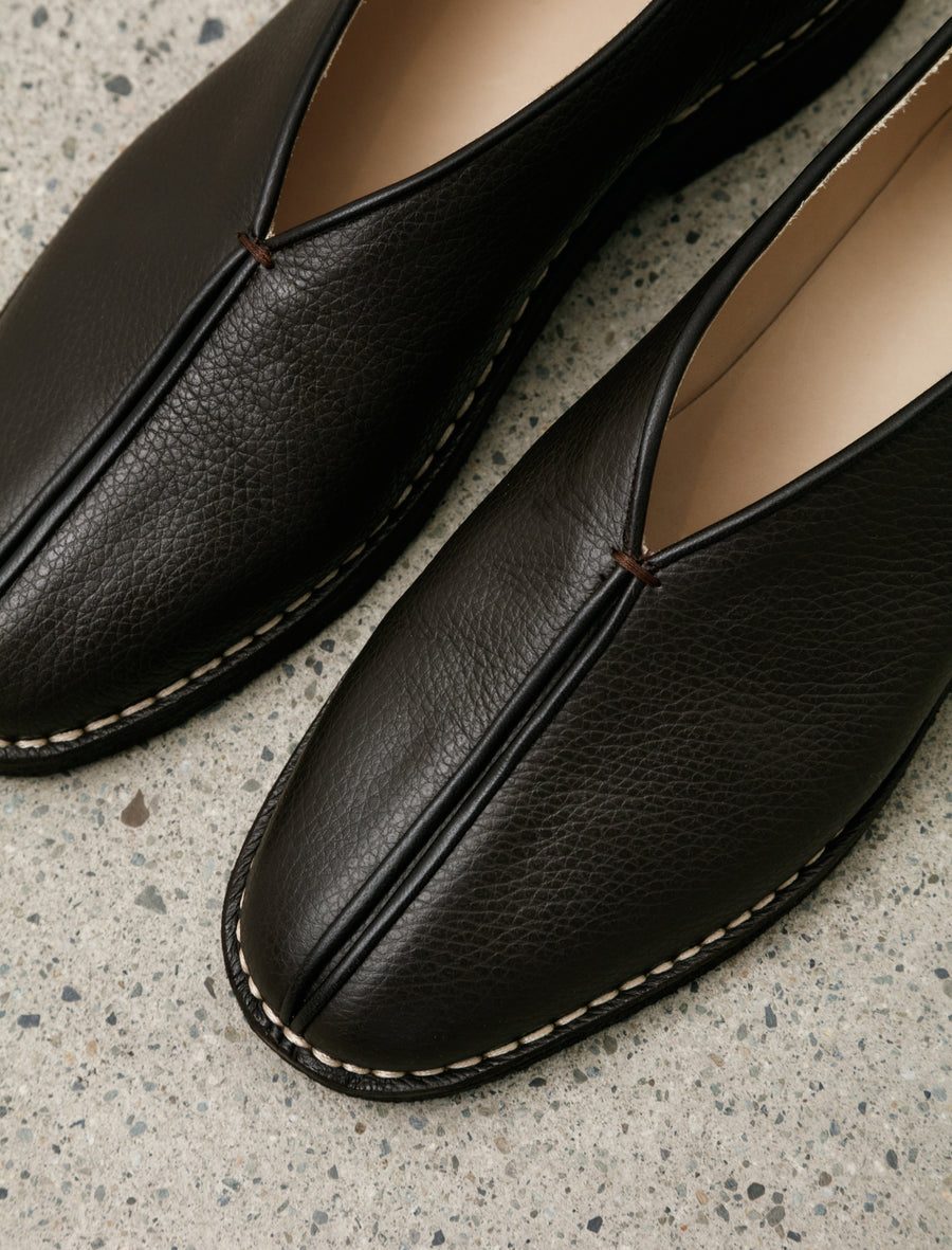 Piped Crepe Slippers Dark Brown - Image 4