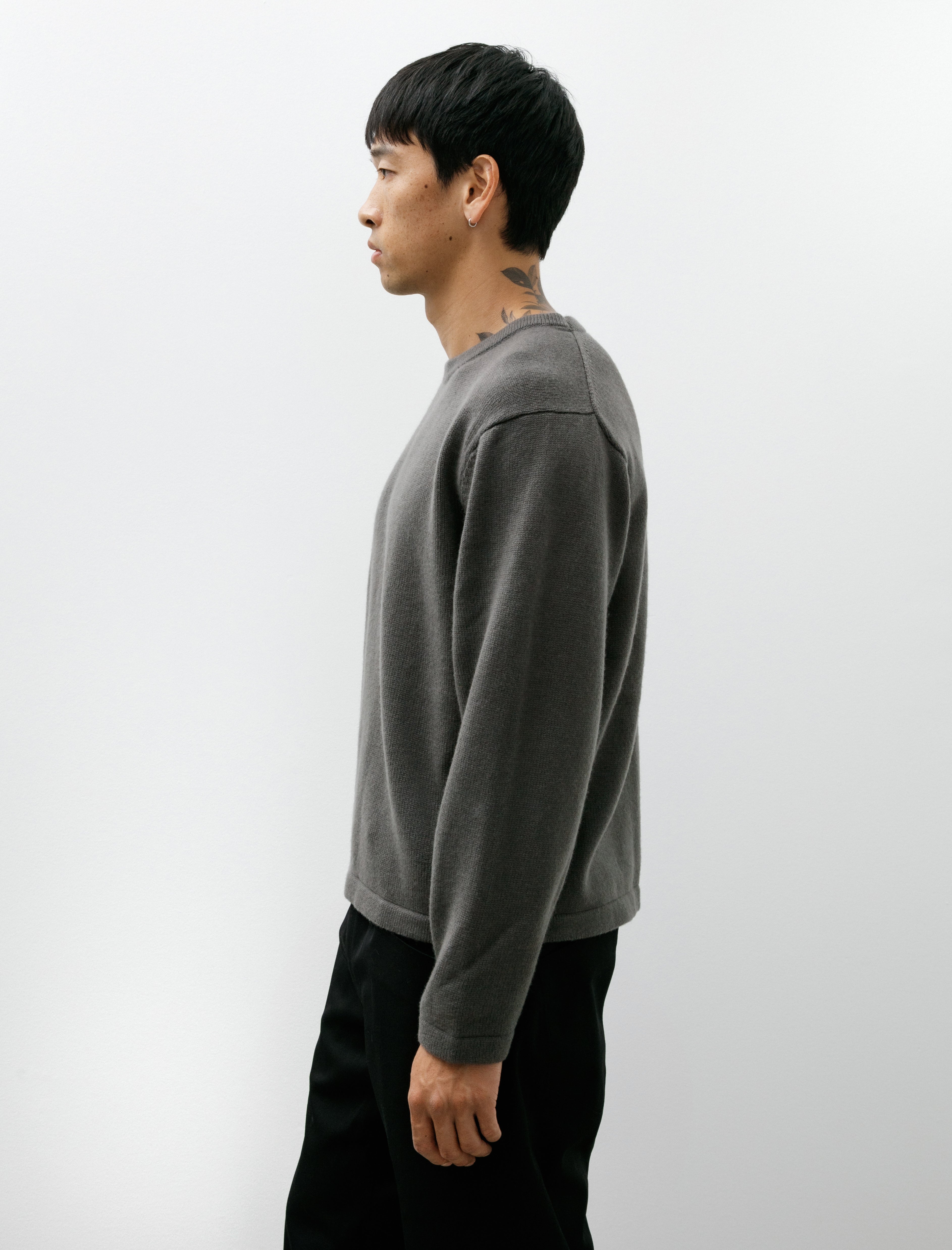 Lady White Co. Wool Cashmere Sweater Marine Grey