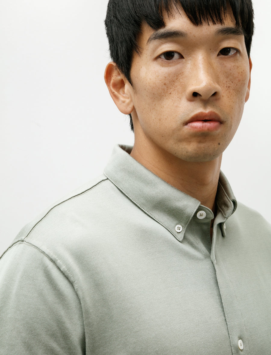 SS CR Jersey Button Down Pistachio - Image 4