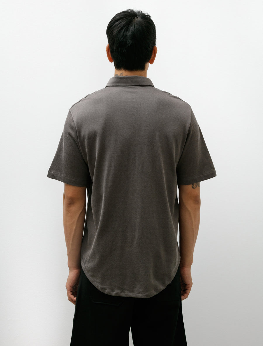 SS CR Jersey Button Down Grey Olive - Image 2