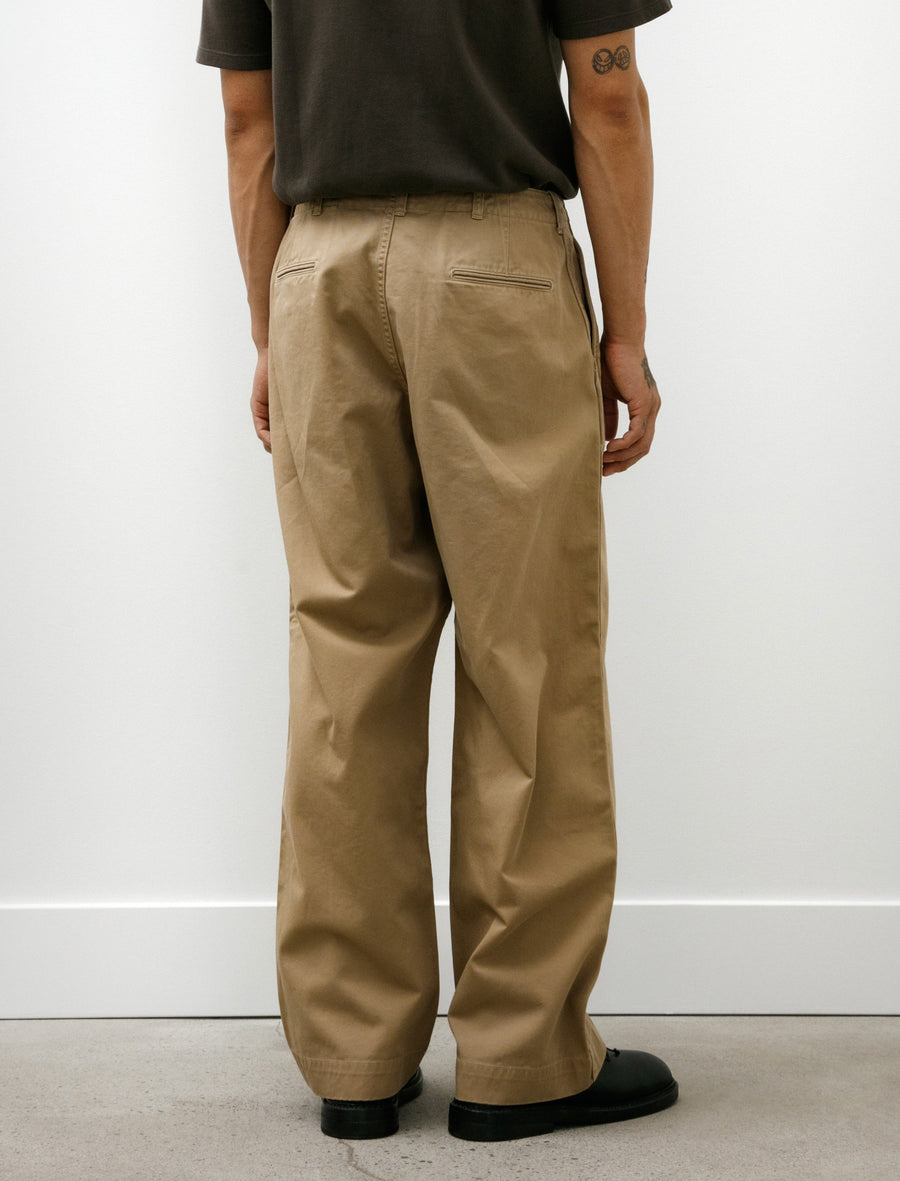 Albarn Distressed Resized Chino Trousers Beige - Image 5