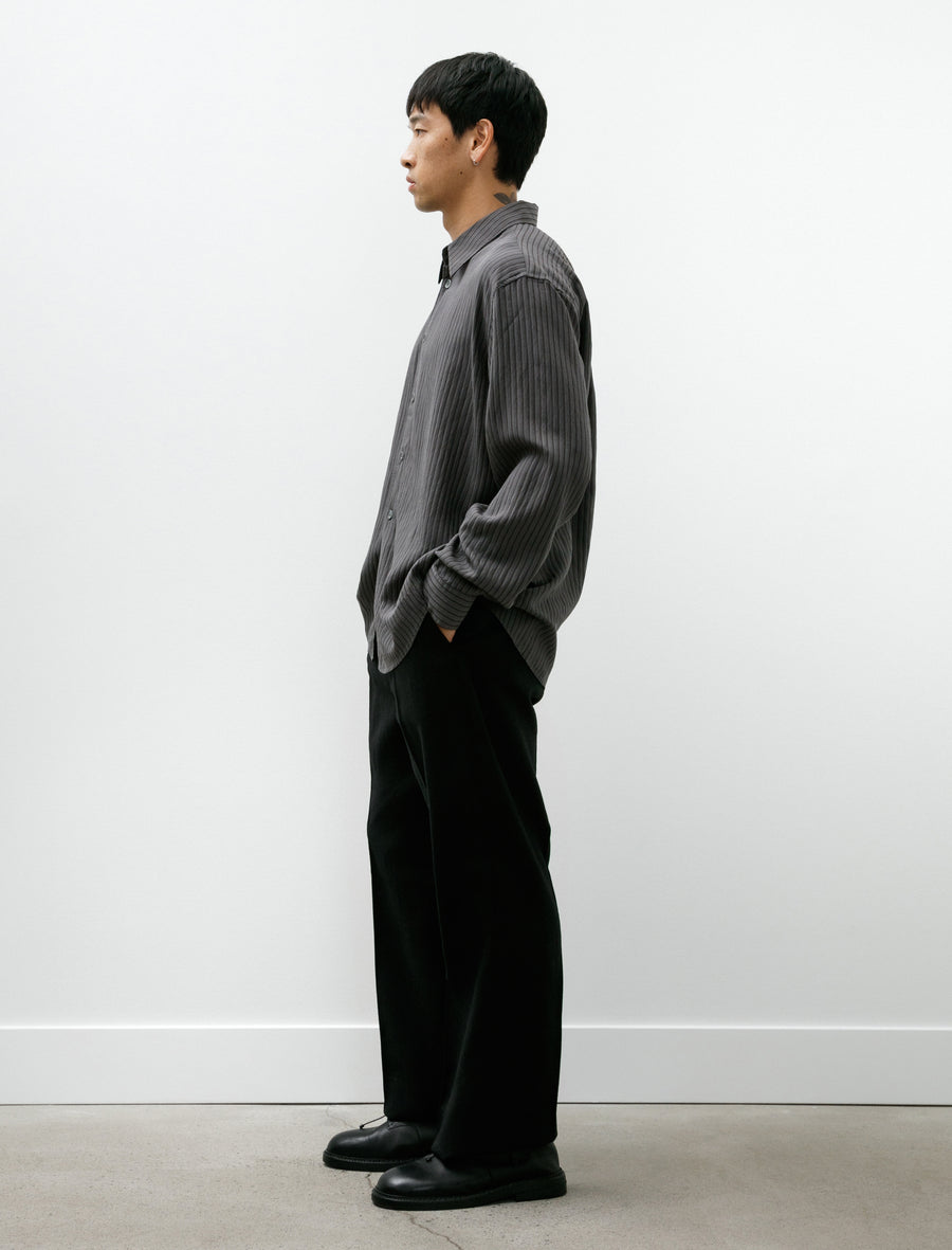 Borrowed Chino Coal Black Link Stripe Weave - Image 3