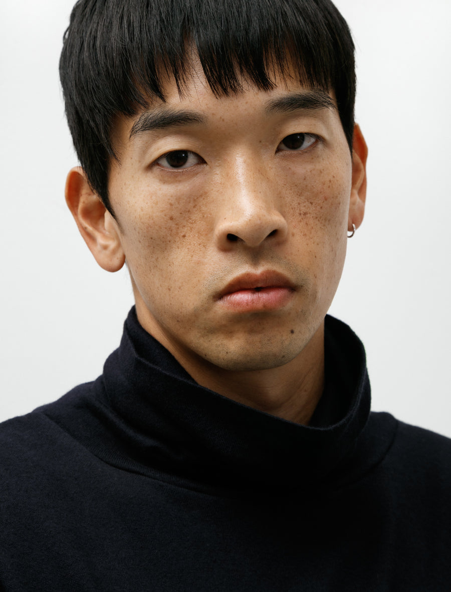 Buckley Cotton Cashmere Loose Mock Neck L/S Black - Image 5