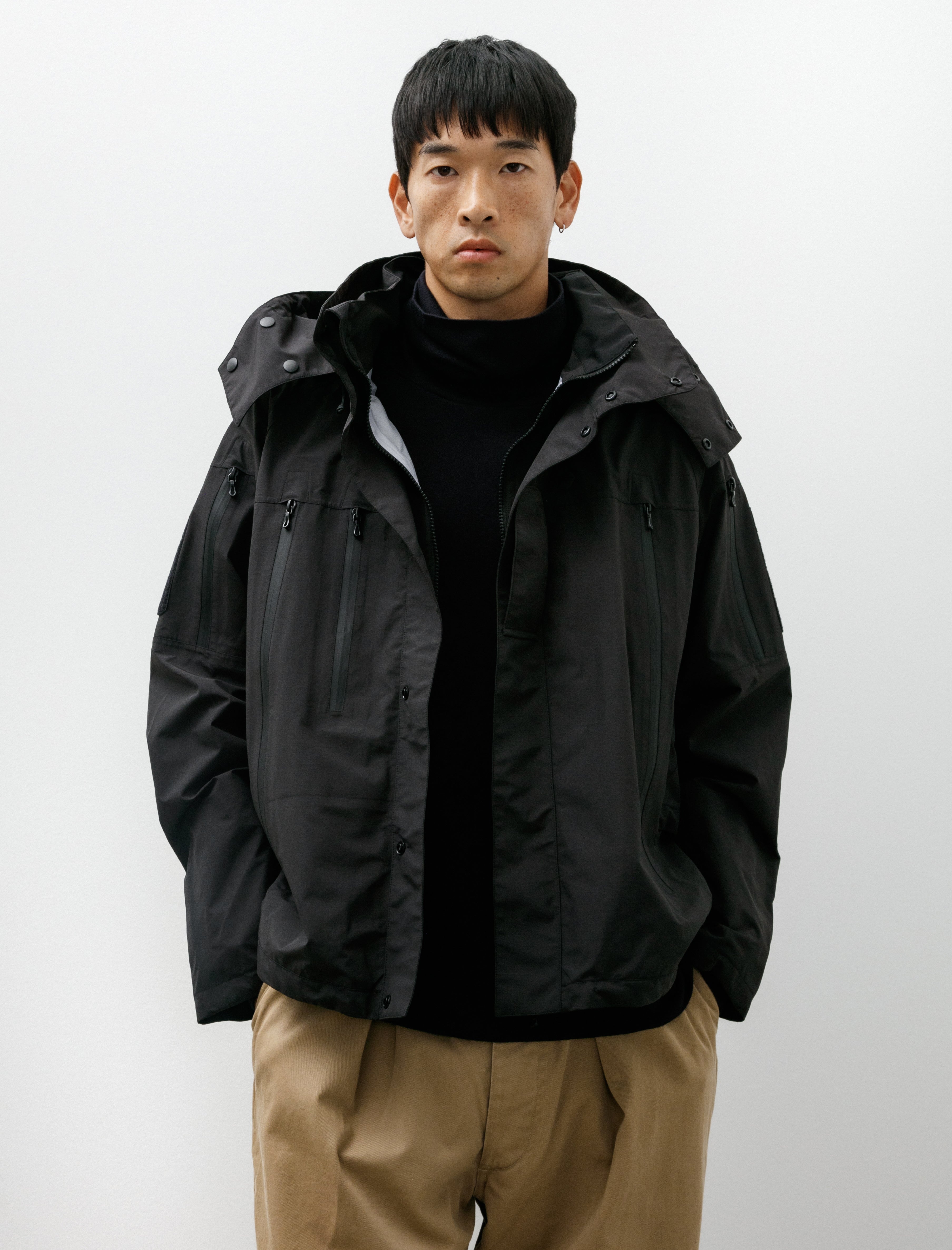 Niceness D.Darryl 3-Layer Ripstop Tactical Jacket Black