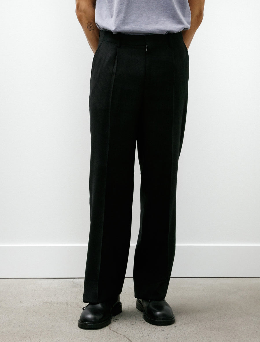 Borrowed Chino Coal Black Link Stripe Weave - Image 4