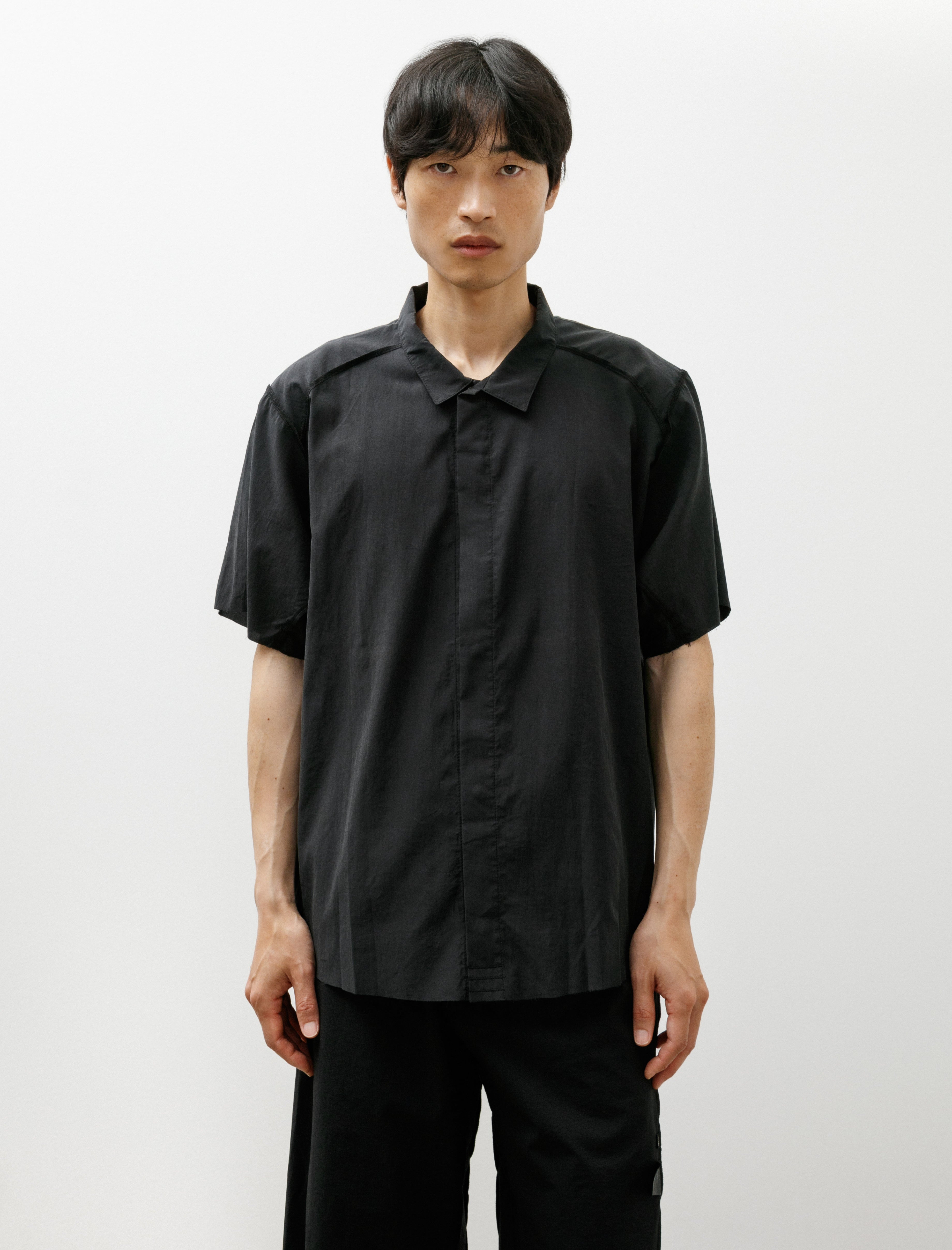 Shade Button Up Tencel Cotton Black