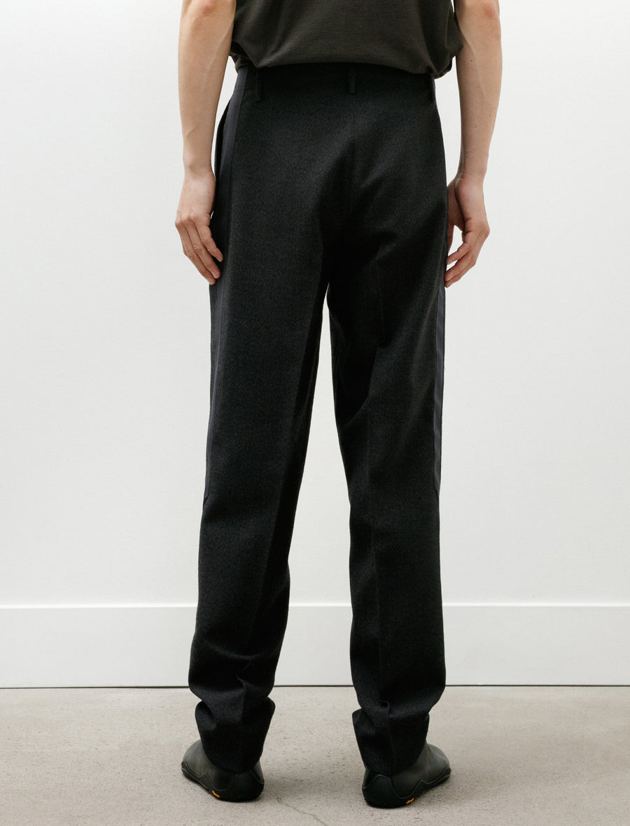 Broken Stripe Suit Trousers Thornproof Wool Charcoal Melange - Image 5