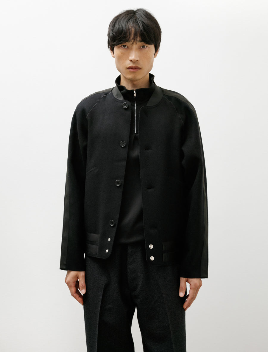 Seamless Varsity Jacket Pioneer Wool Black - Image 4