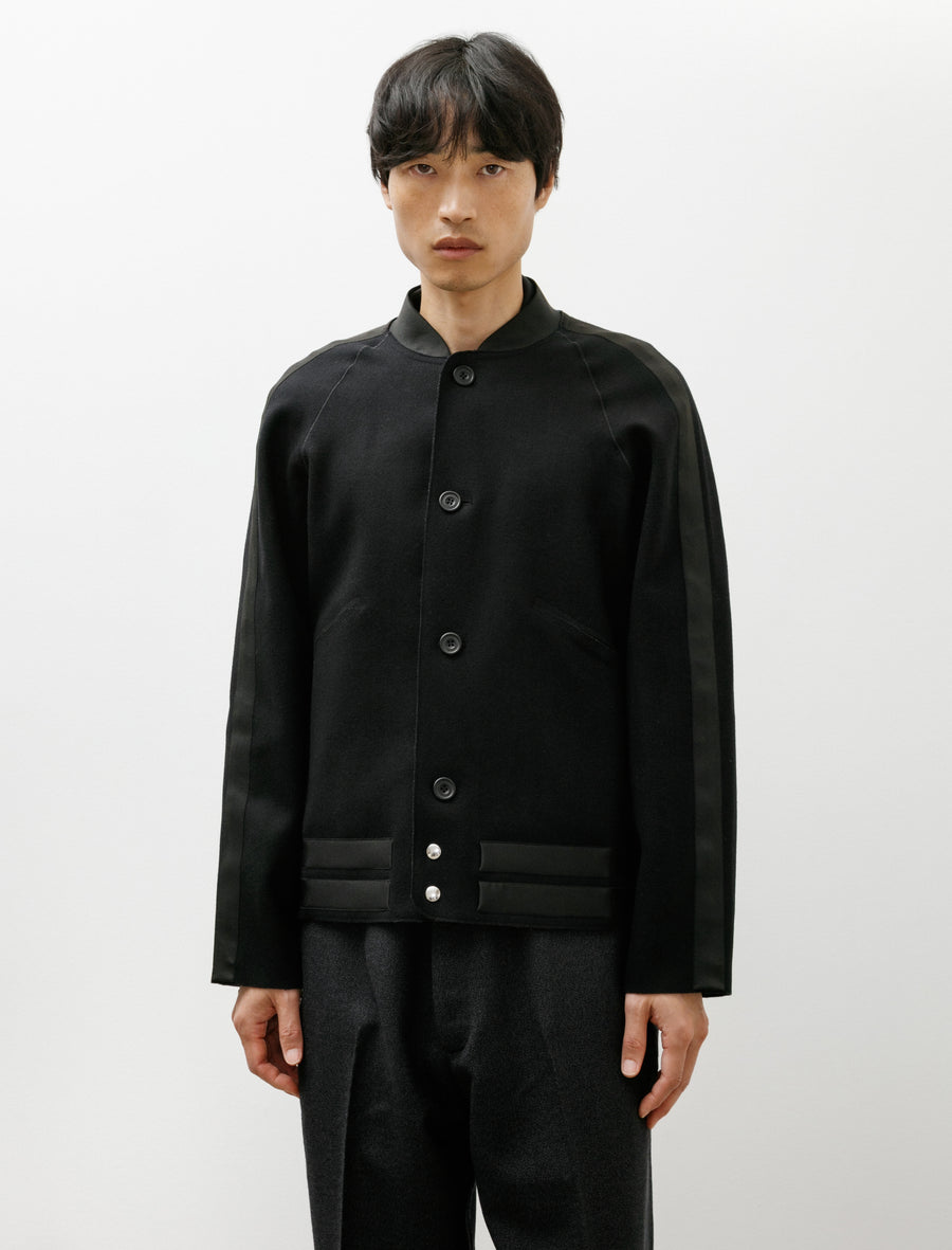 Seamless Varsity Jacket Pioneer Wool Black - Image 1