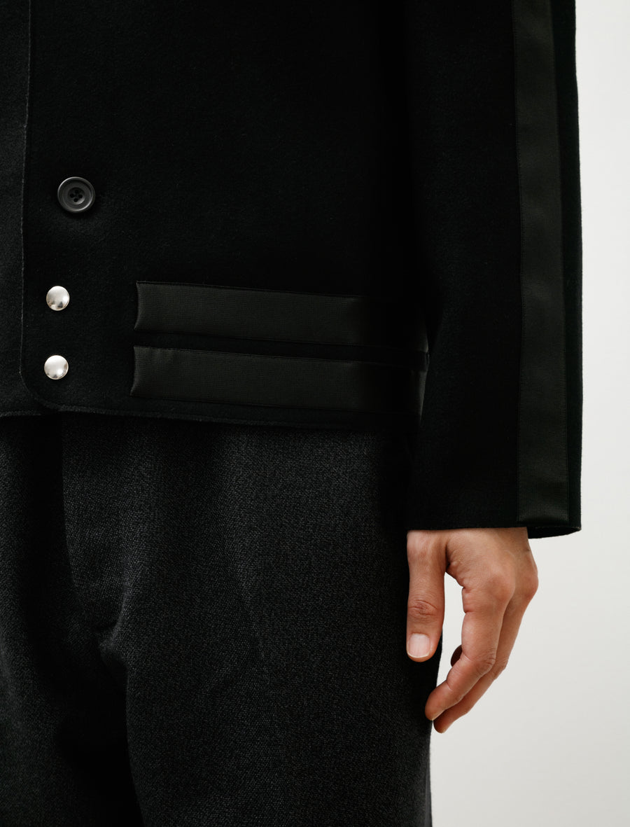 Seamless Varsity Jacket Pioneer Wool Black - Image 5