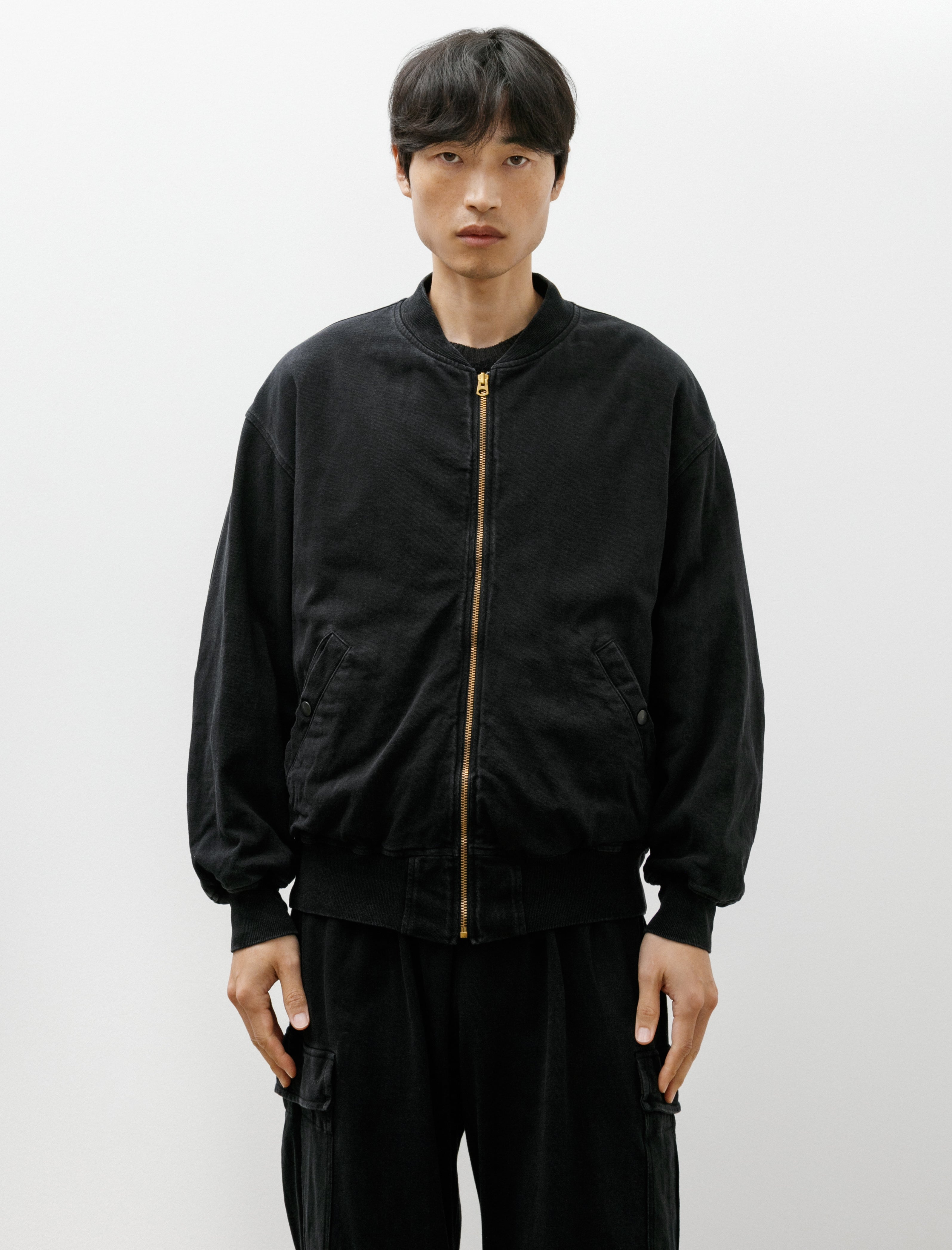 Comoli Cotton Jersey Zip Blouson