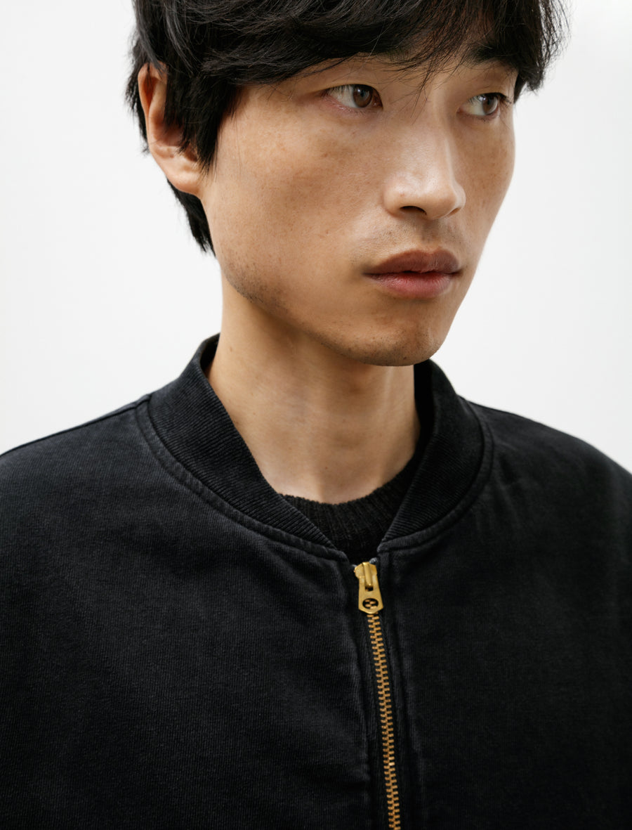 Cotton Jersey Zip Blouson Black - Image 5