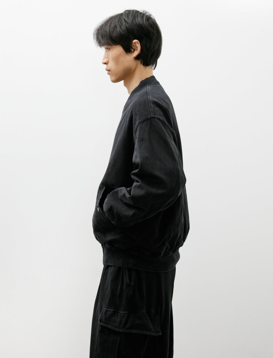 Cotton Jersey Zip Blouson Black - Image 3