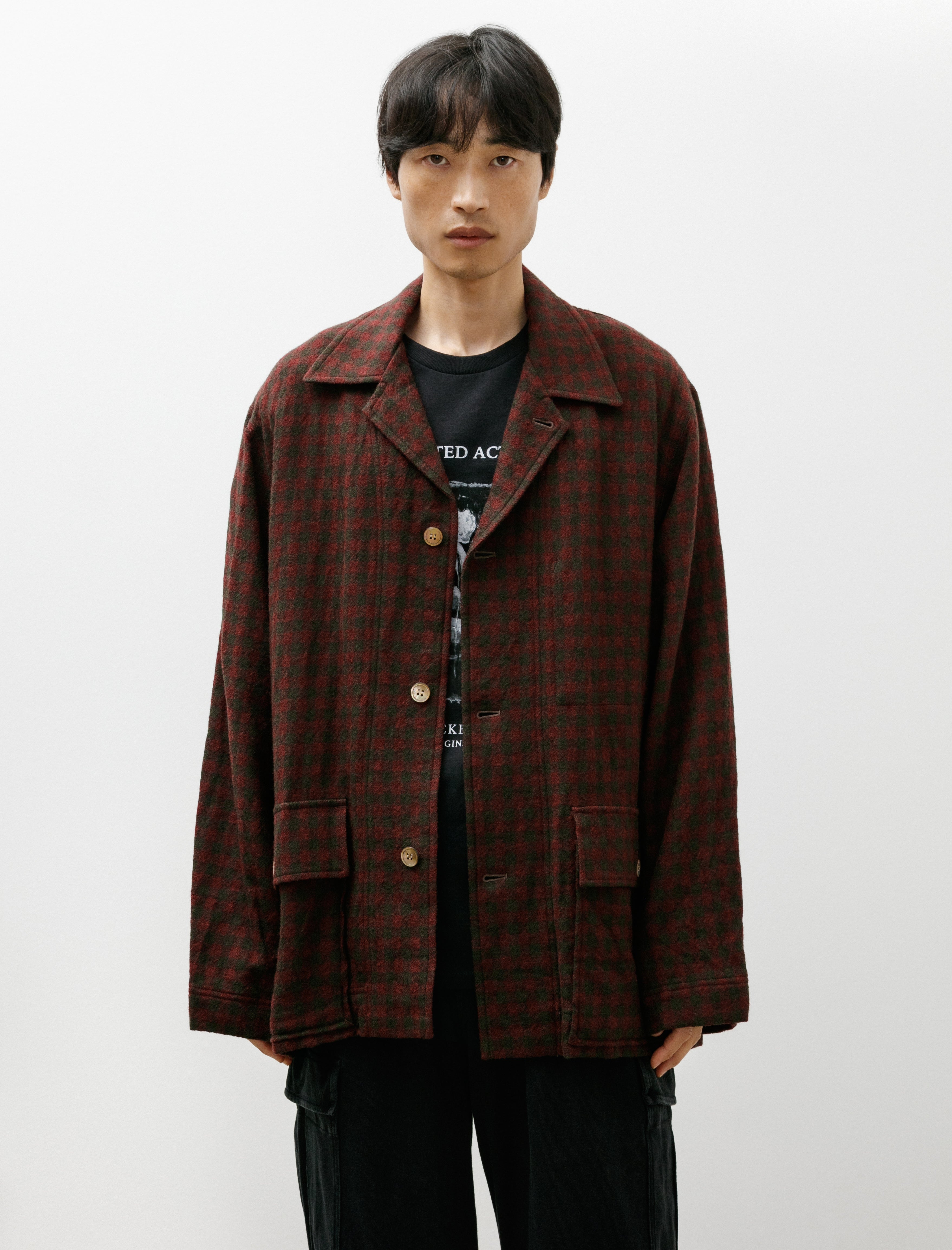 Blackbird 3 Buttons Shirt Jacket Pink Check