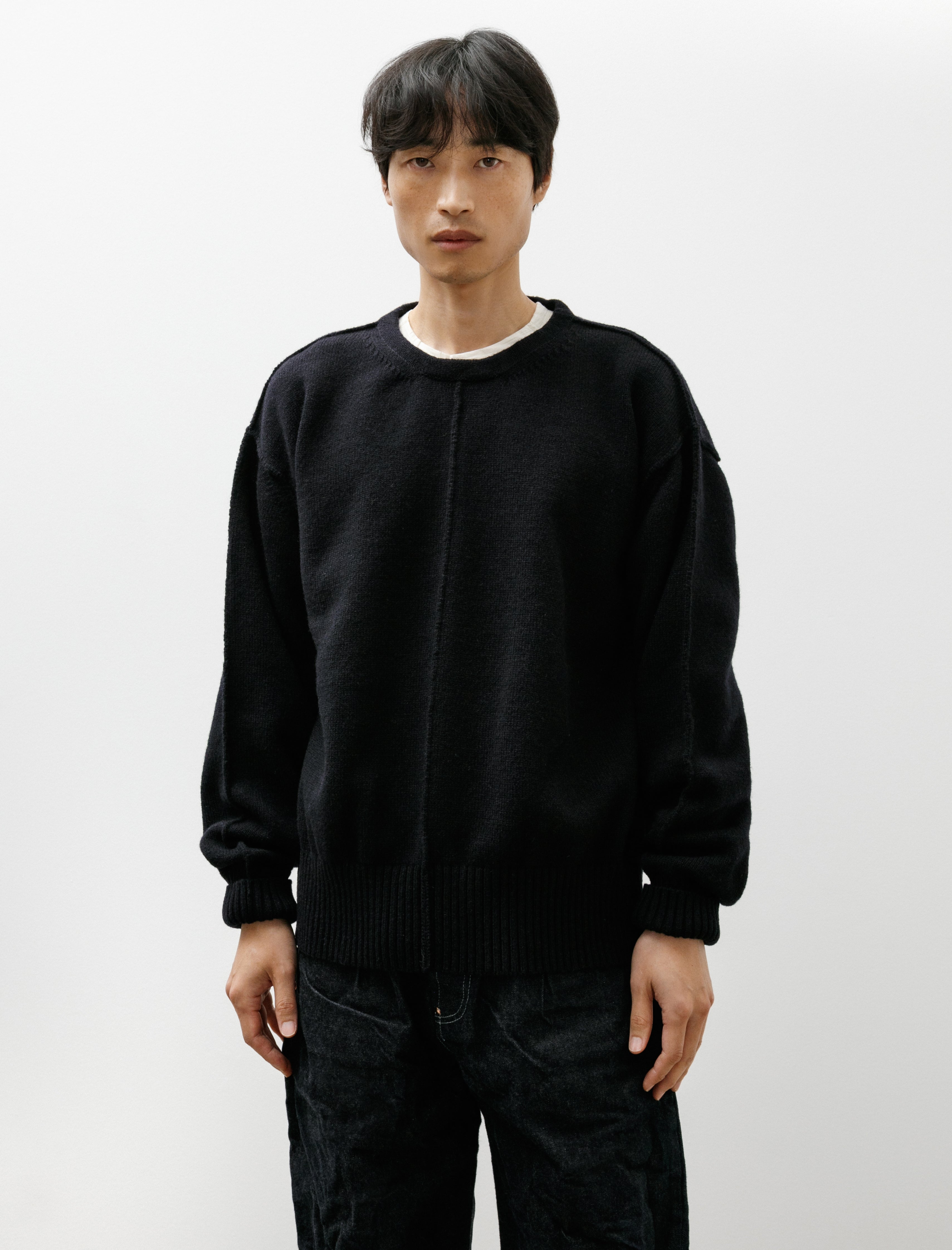 Tender 719 Butterfly Pullover High Tension Woolen Yarn Navy